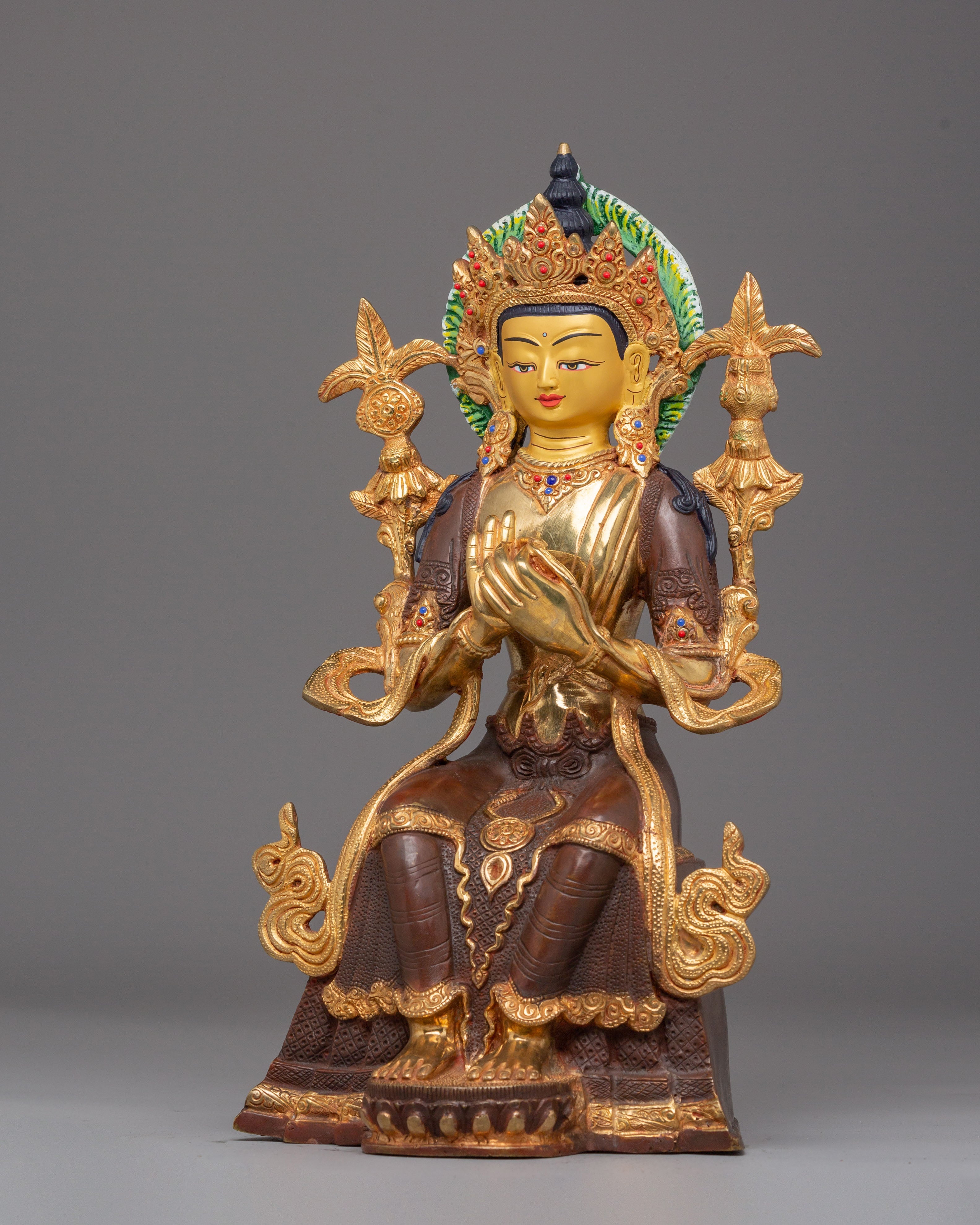 Future Buddha Maitreya Handmade Sculpture | Buddhist Spiritual Artwork