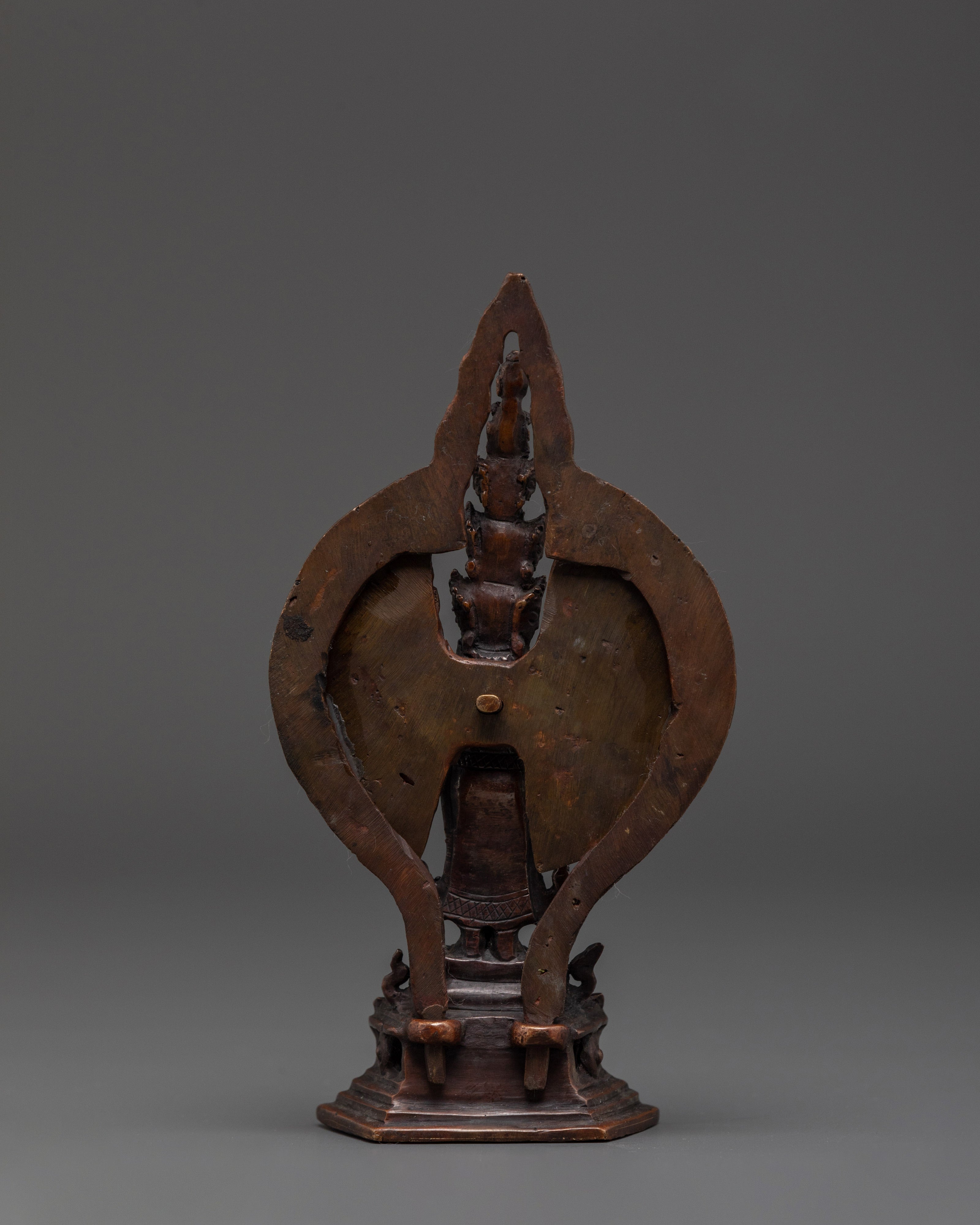 1000 Armed Oxidized Copper Chenrezig Statue | Tibetan Buddhist Compassion Deity