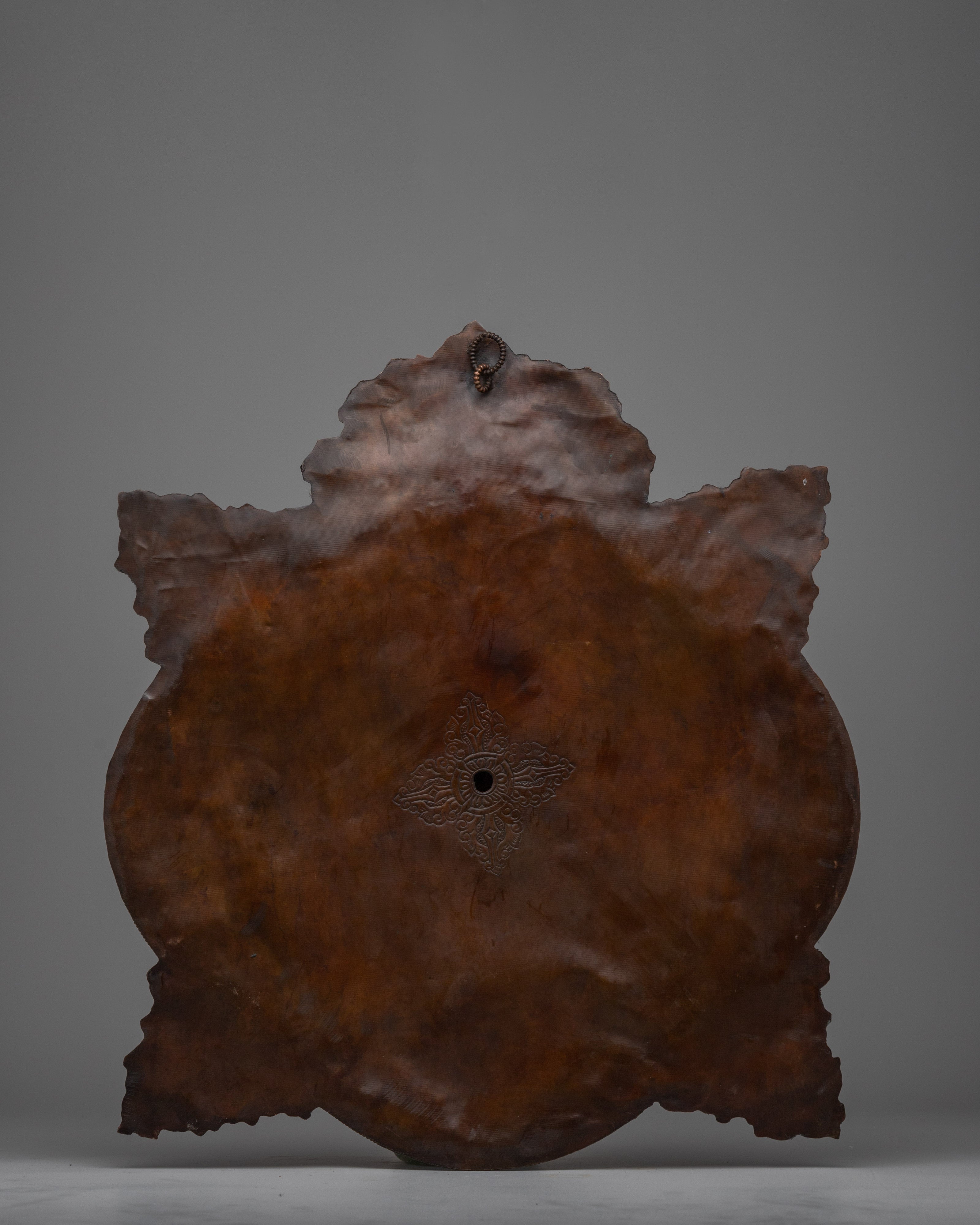 Tibetan Repousse Plaque Wall Hanger | Traditional Tibetan Metal Artwork