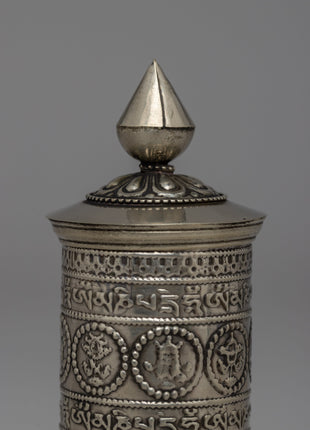 Om Mani Padme Hum Prayer Wheel with Brass Base | Wheel for Meditation and Blessings