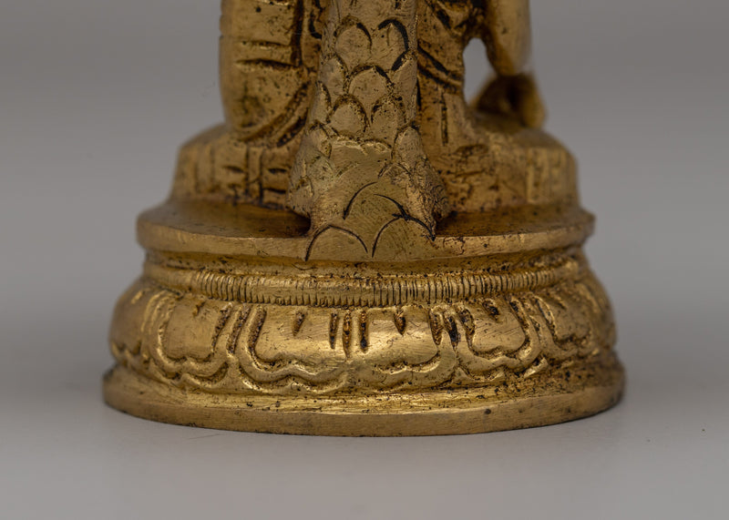 Shakyamuni Buddha Under Tree | Brass Statue for Enlightenment and Meditation