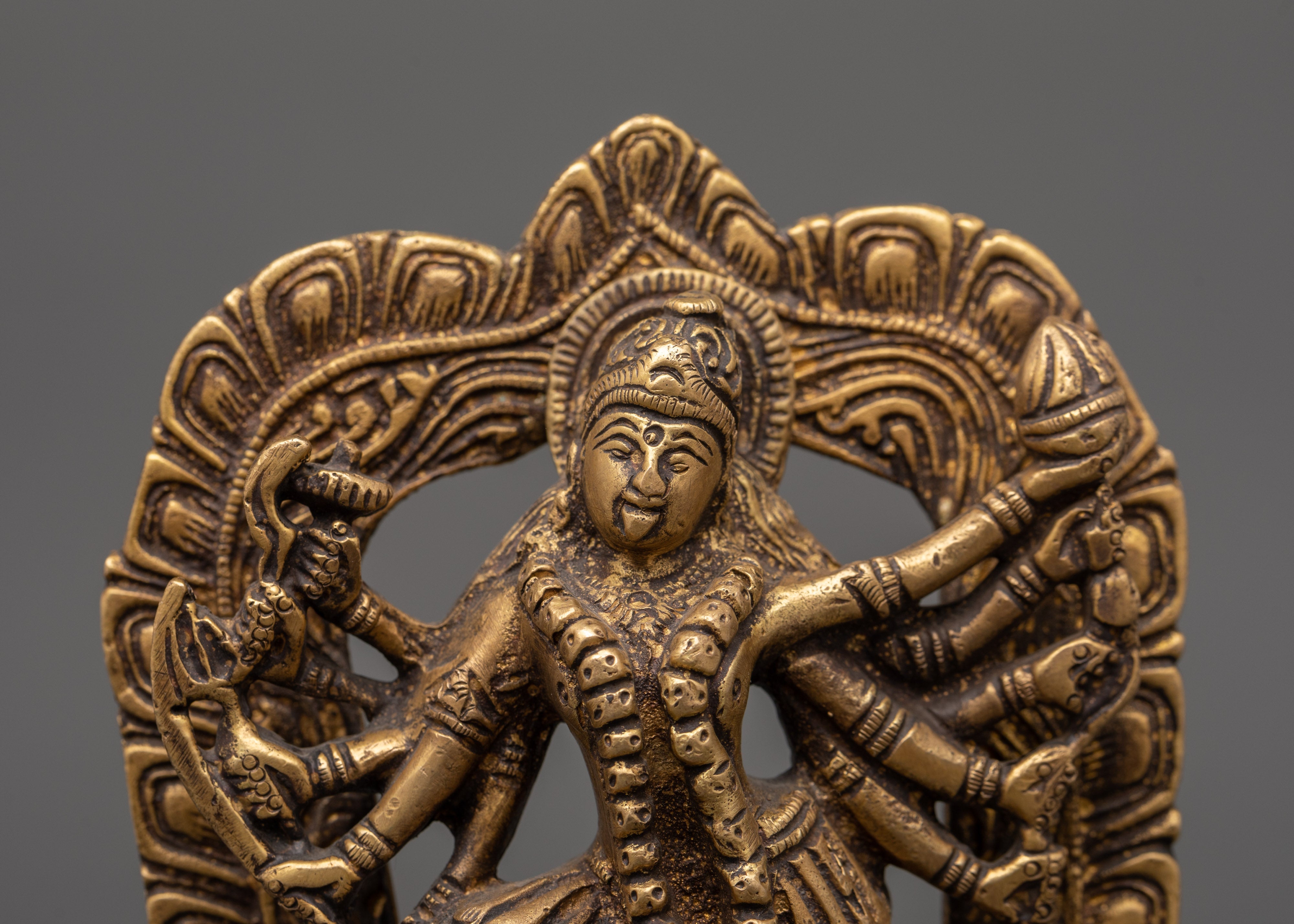 The Mahakali brass statue | Home Shrine Art