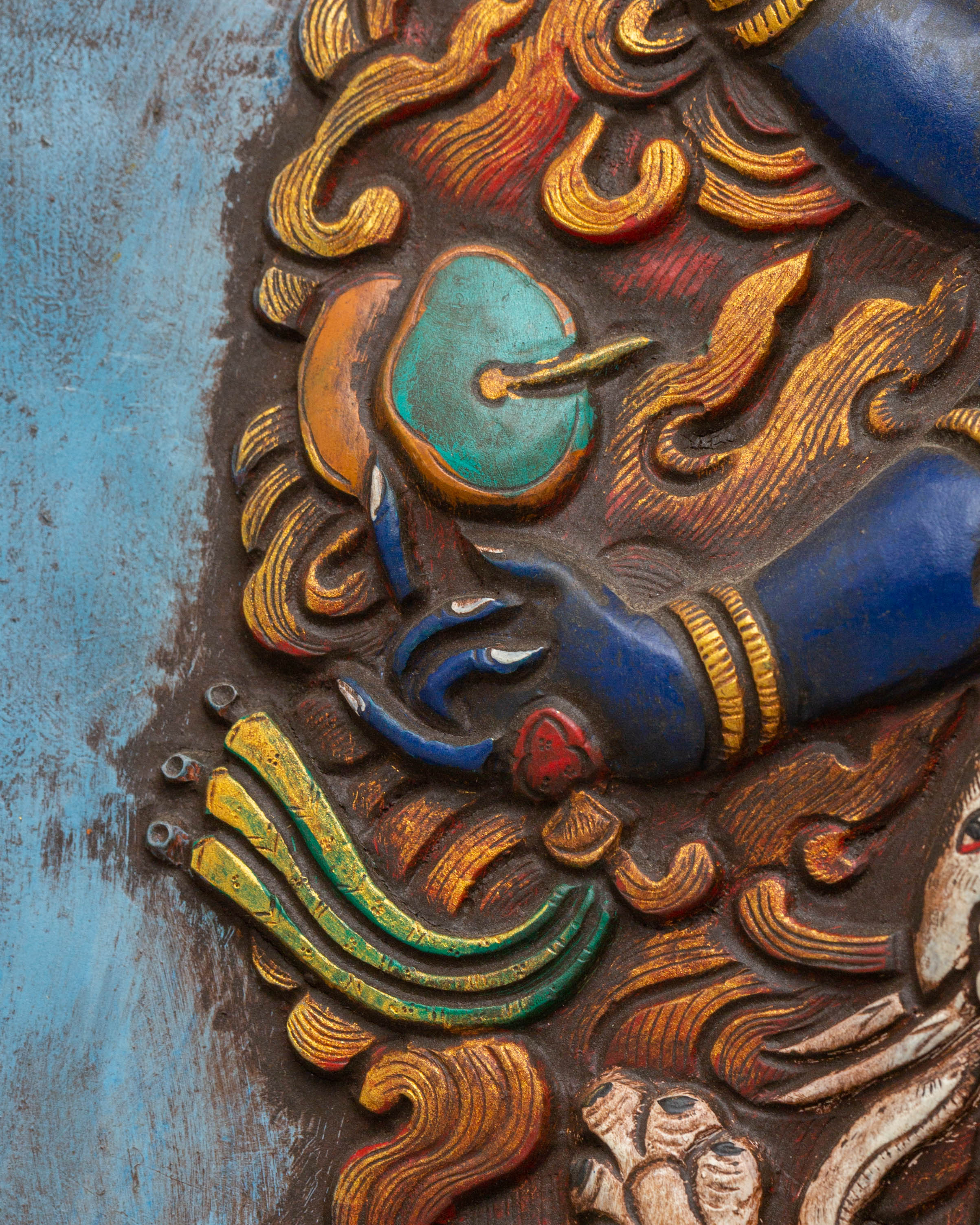 Handmade Six-Armed Mahakala Wall Hanging | A Symbol of Protection and Power