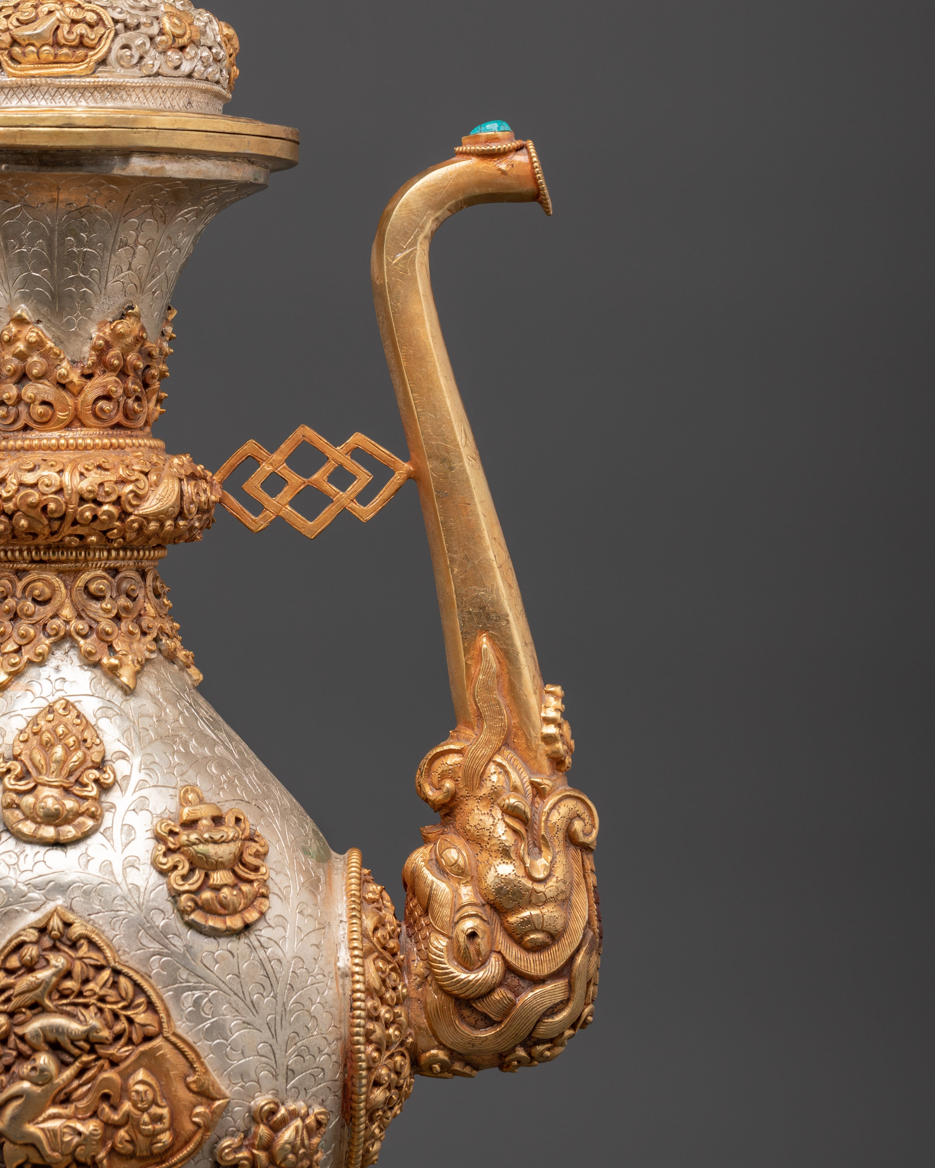 Handcrafted Tibetan Bhumba Vase | Buddhist Ritual Water Vessel