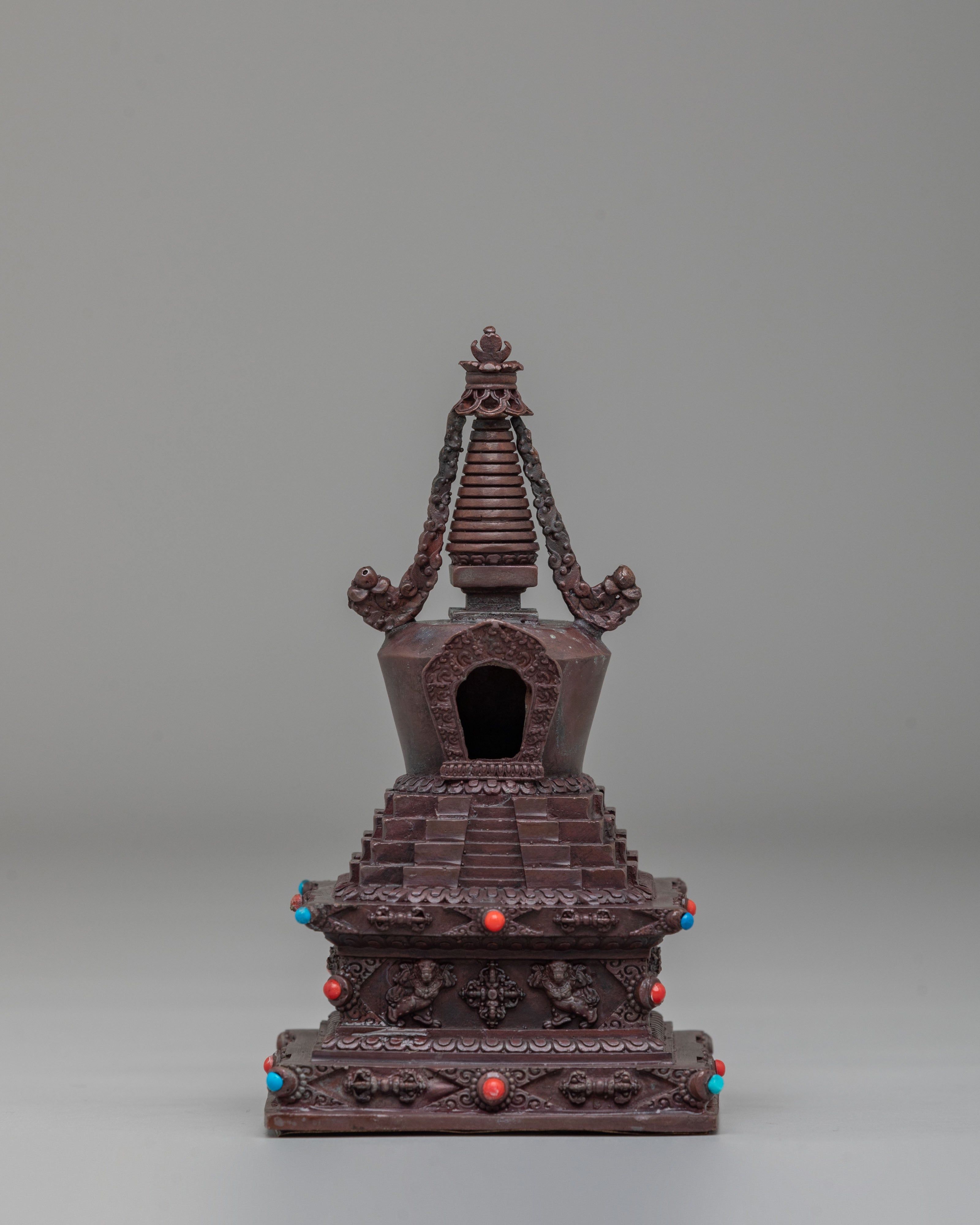 Machine Made Stupa Set | Perfect for Altars Meditation Spaces & Decor