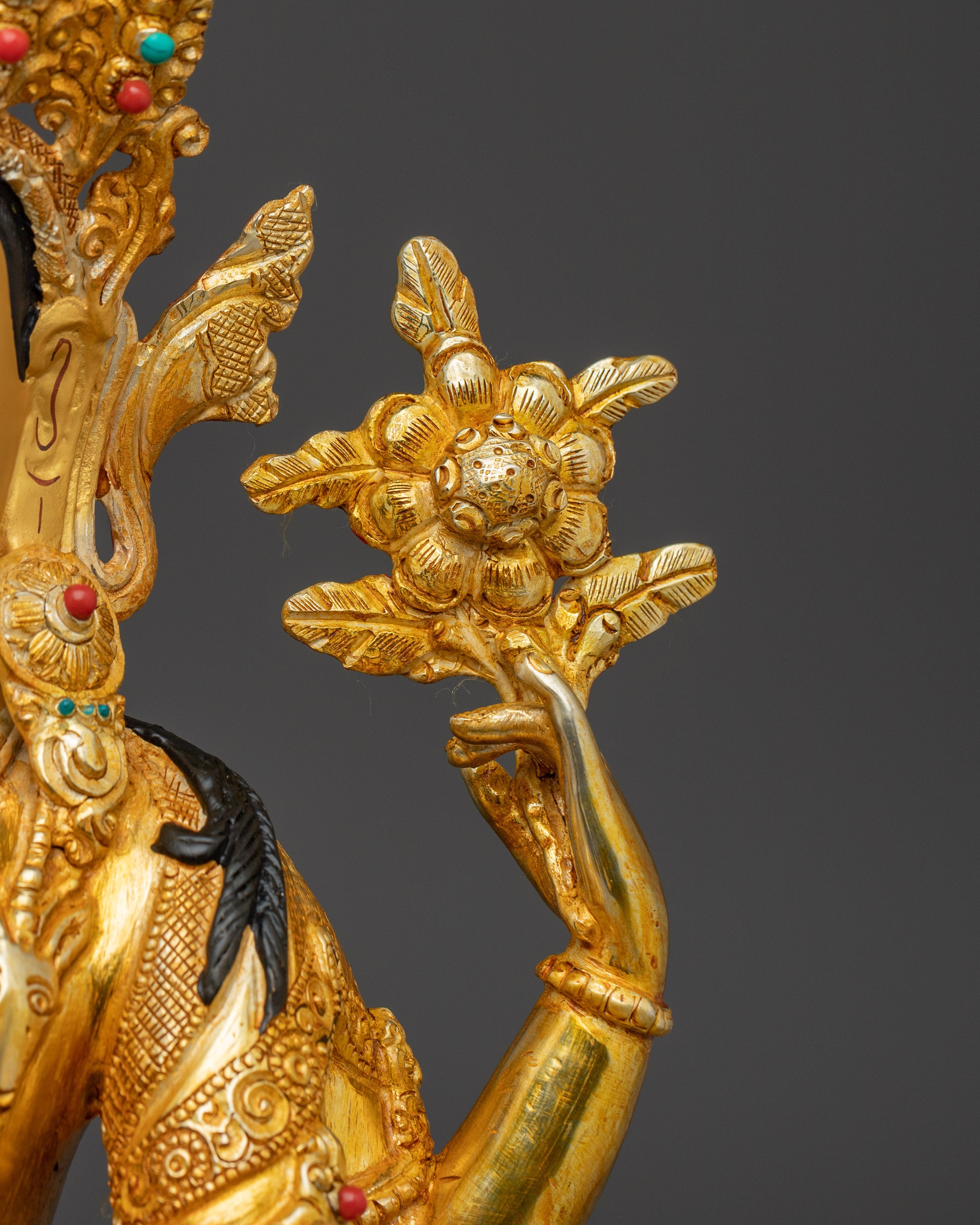 Golden Four Armed Chenrezig Statue | Spiritual Enlightenment
