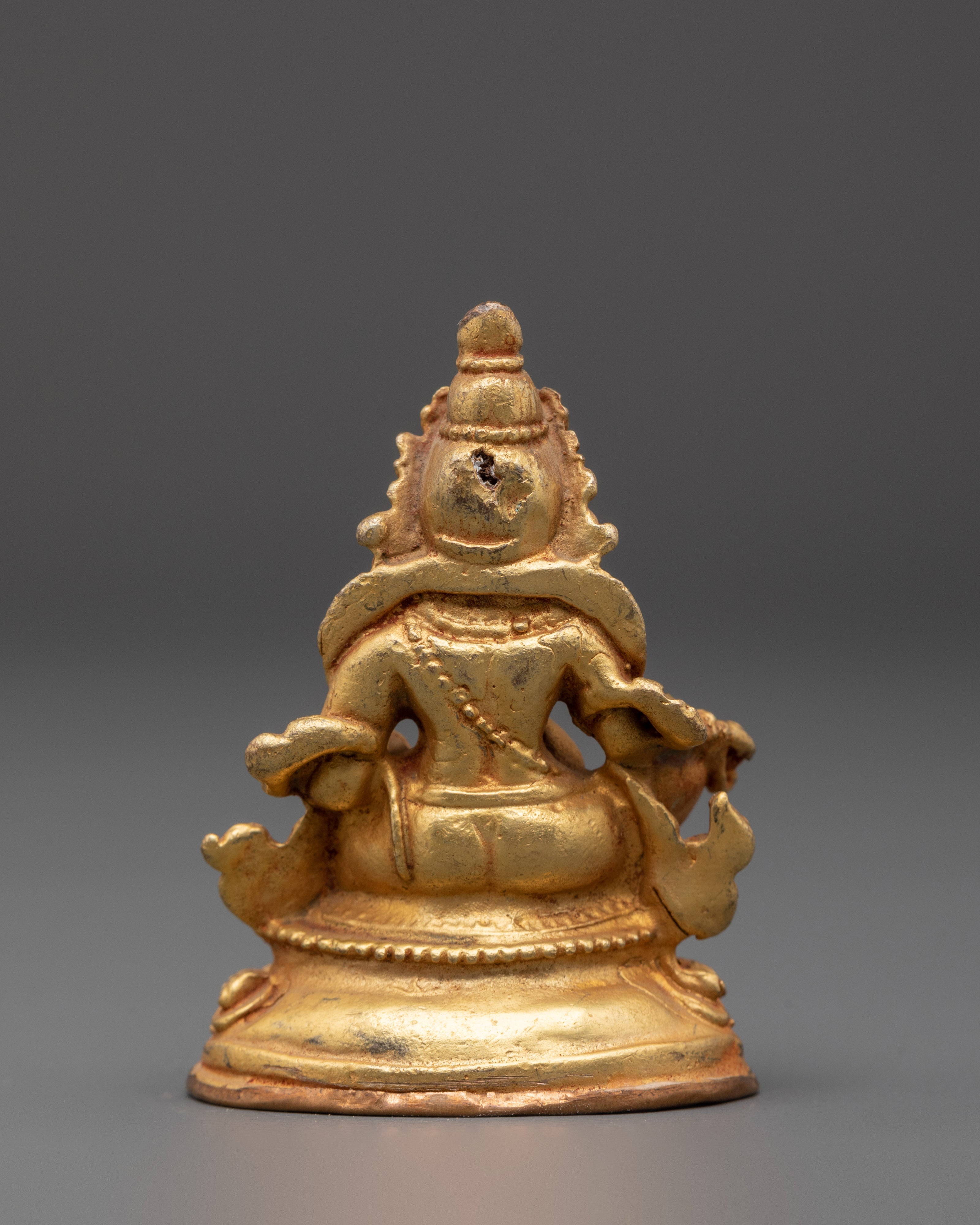 Gold Plated Dzambhala Statue | Tibetan Shrine Decor