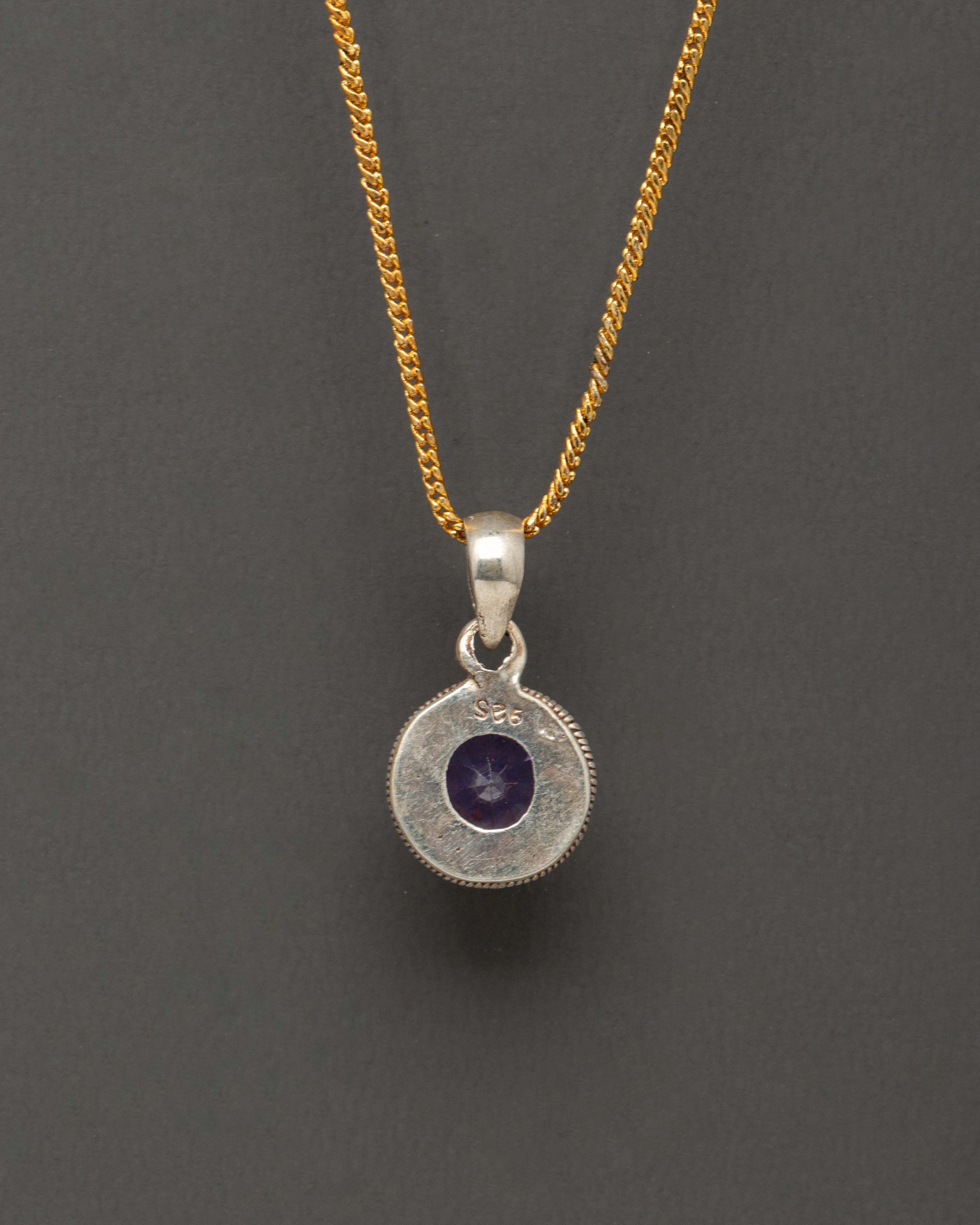 Handmade Mini Locket | 2.2cm Small Artificial Stone Pendant