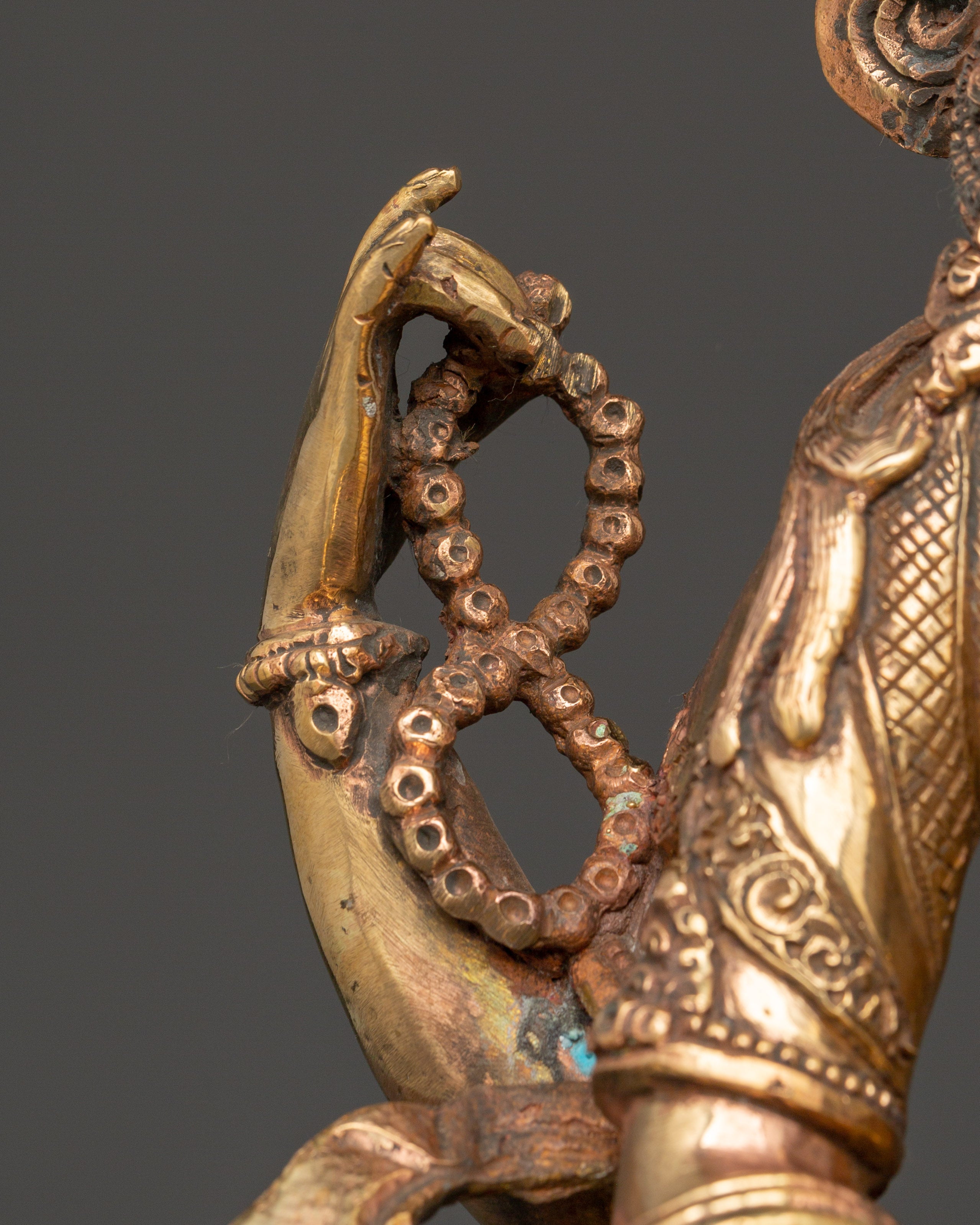 Saraswati Goddess Statue in Copper | Wisdom Deity Sculpture