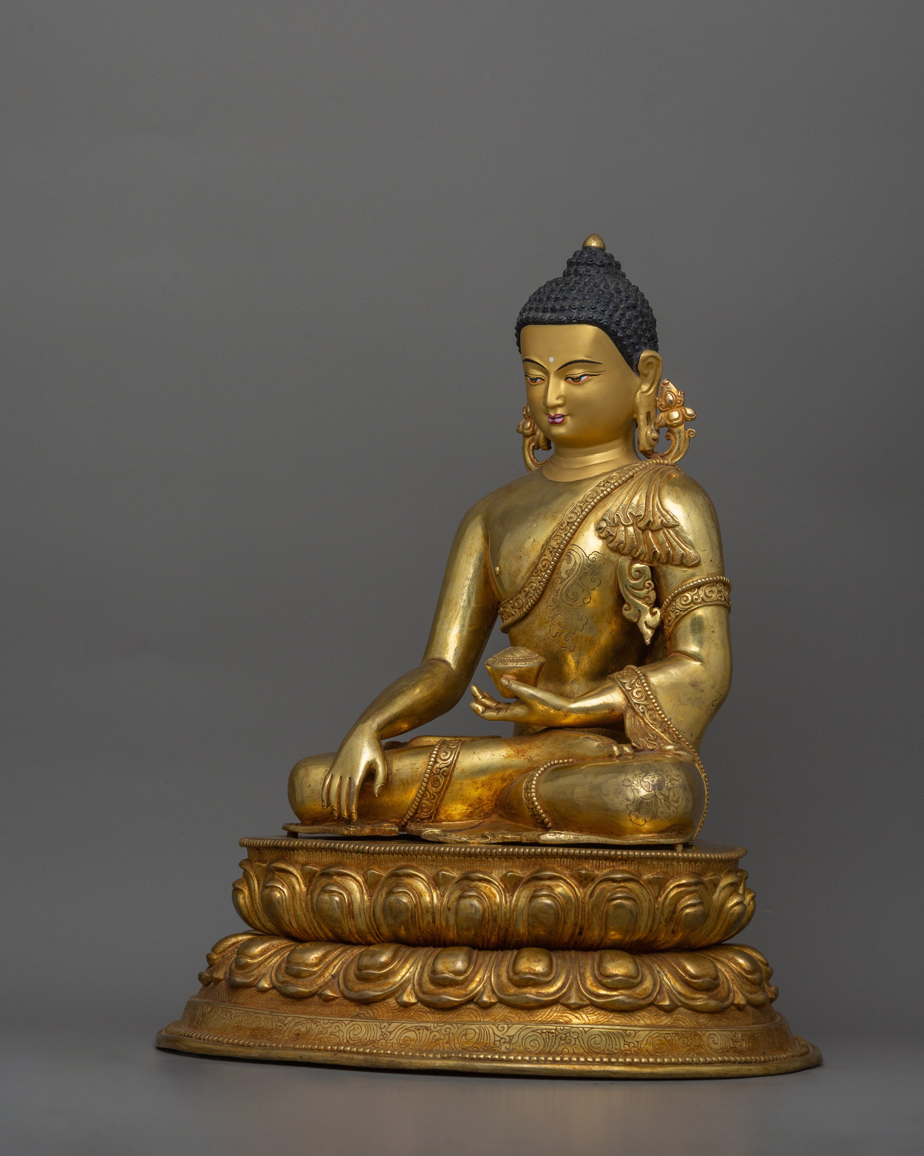 24K Golden Shakyamuni Buddha Statue | Also Known as Gautam Buddha