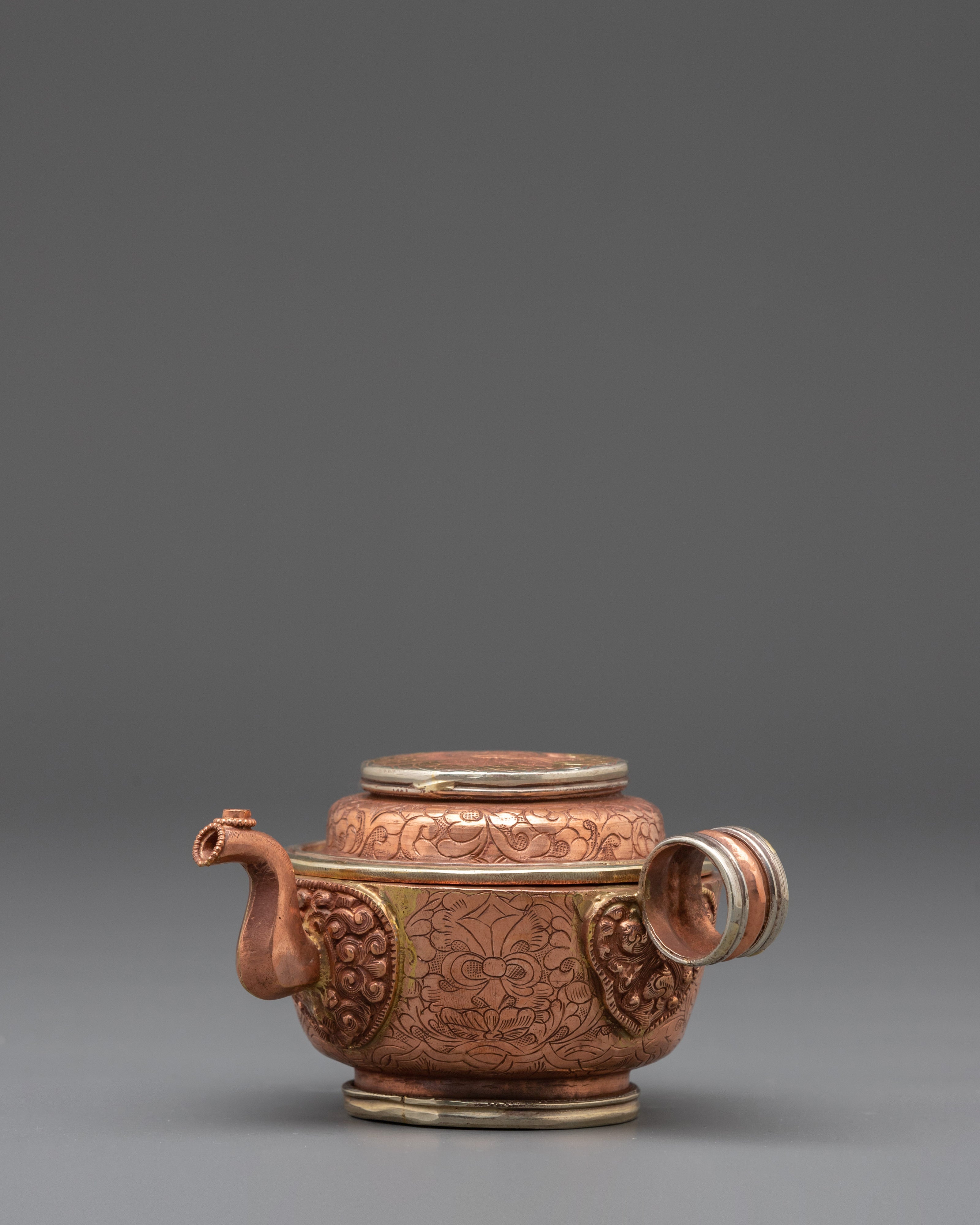 Handcrafted Copper Offering Bowls Set for Rituals and Meditation