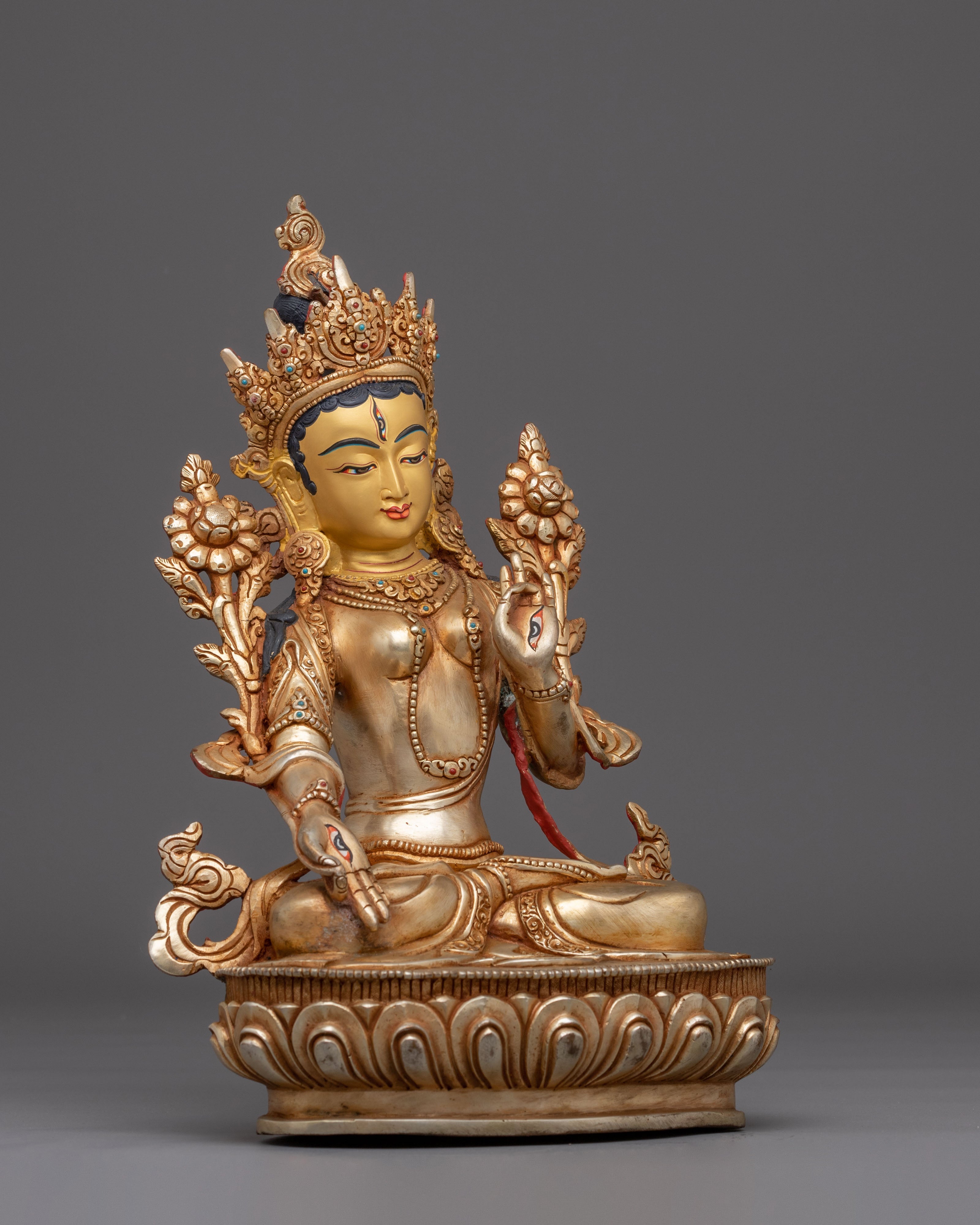 Meditation Goddess White Tara Statue | Symbol of Compassion and Healing