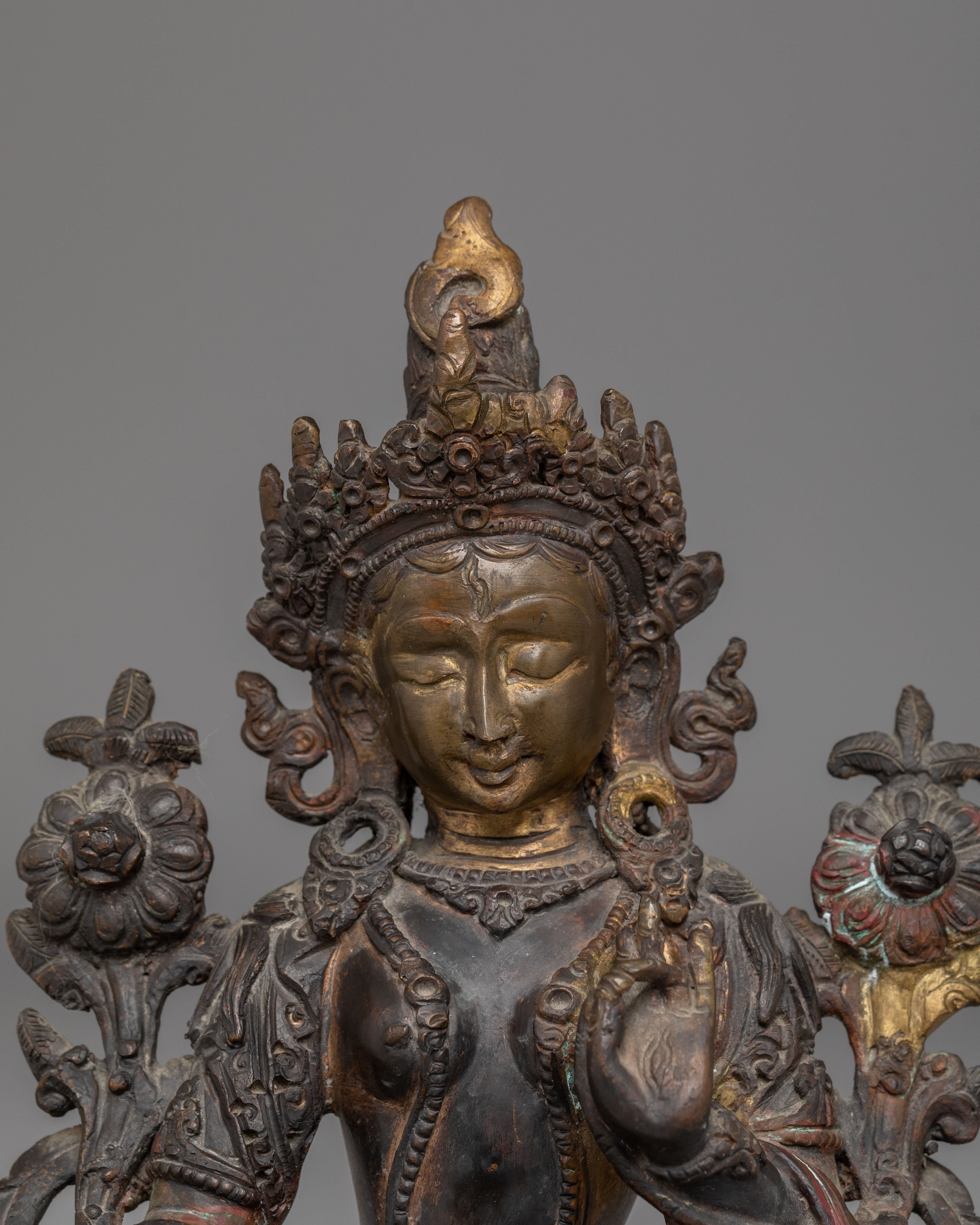 Handmade White Tara Sacred Statue | Tibetan Buddhist Healing Deity