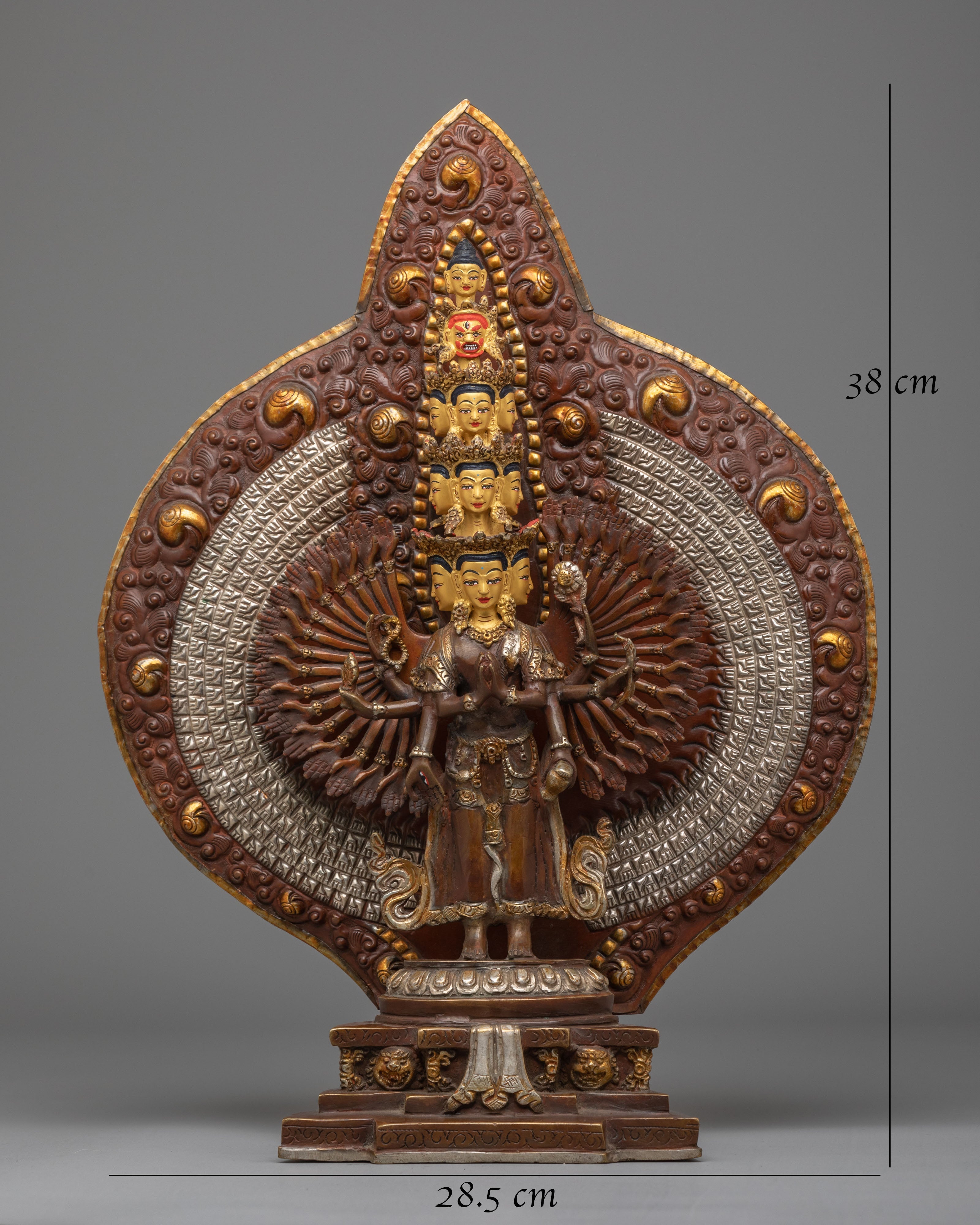 Himalayan 1000-Armed Chenrezig Sculpture | Symbol of Infinite Compassion