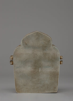 Silver Ghau Box with Turquoise | Sacred Buddhist Amulet of Positive Energy
