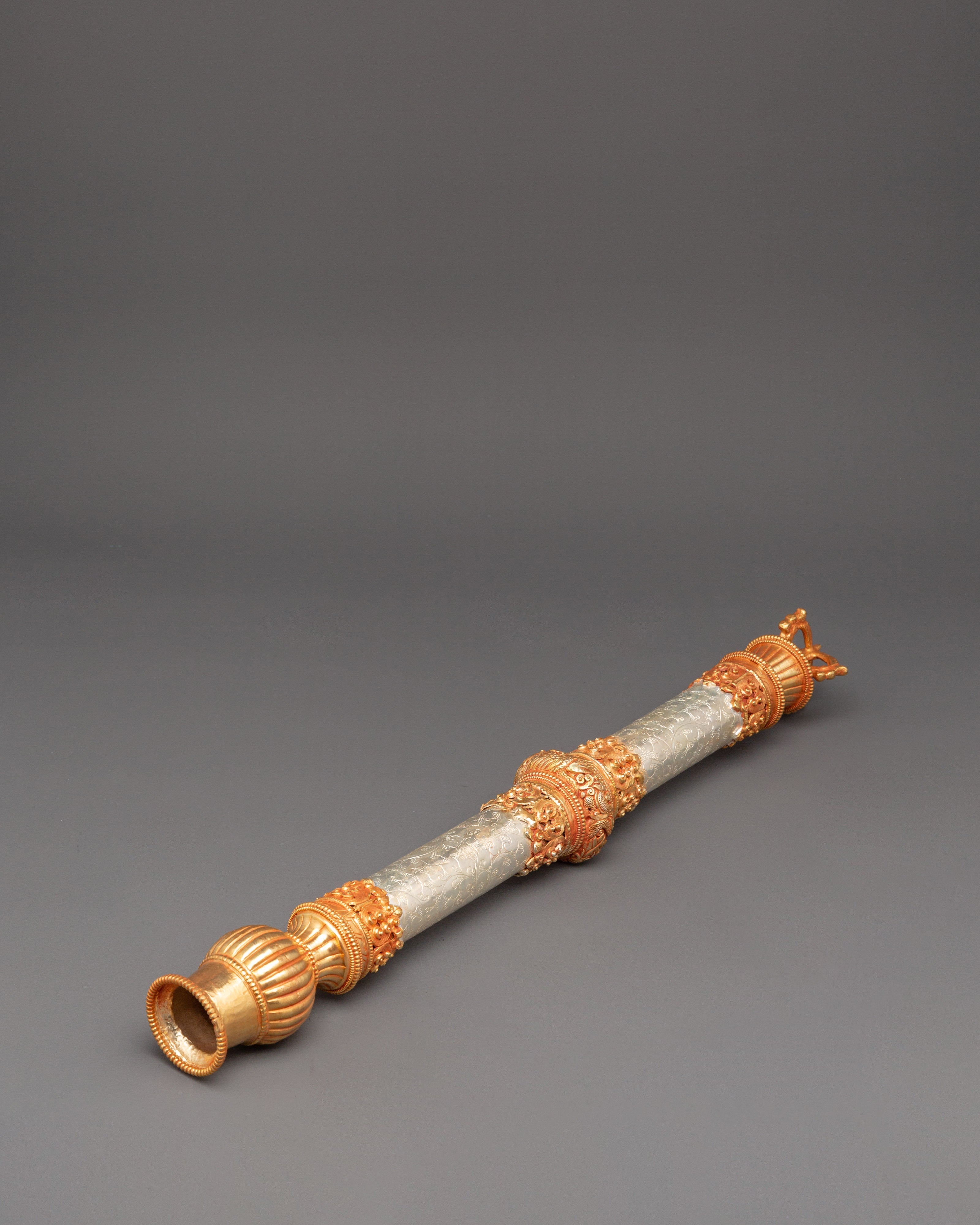 Gold Plated Incense Holder for Spiritual Practice | Perfect for Meditation and Offerings