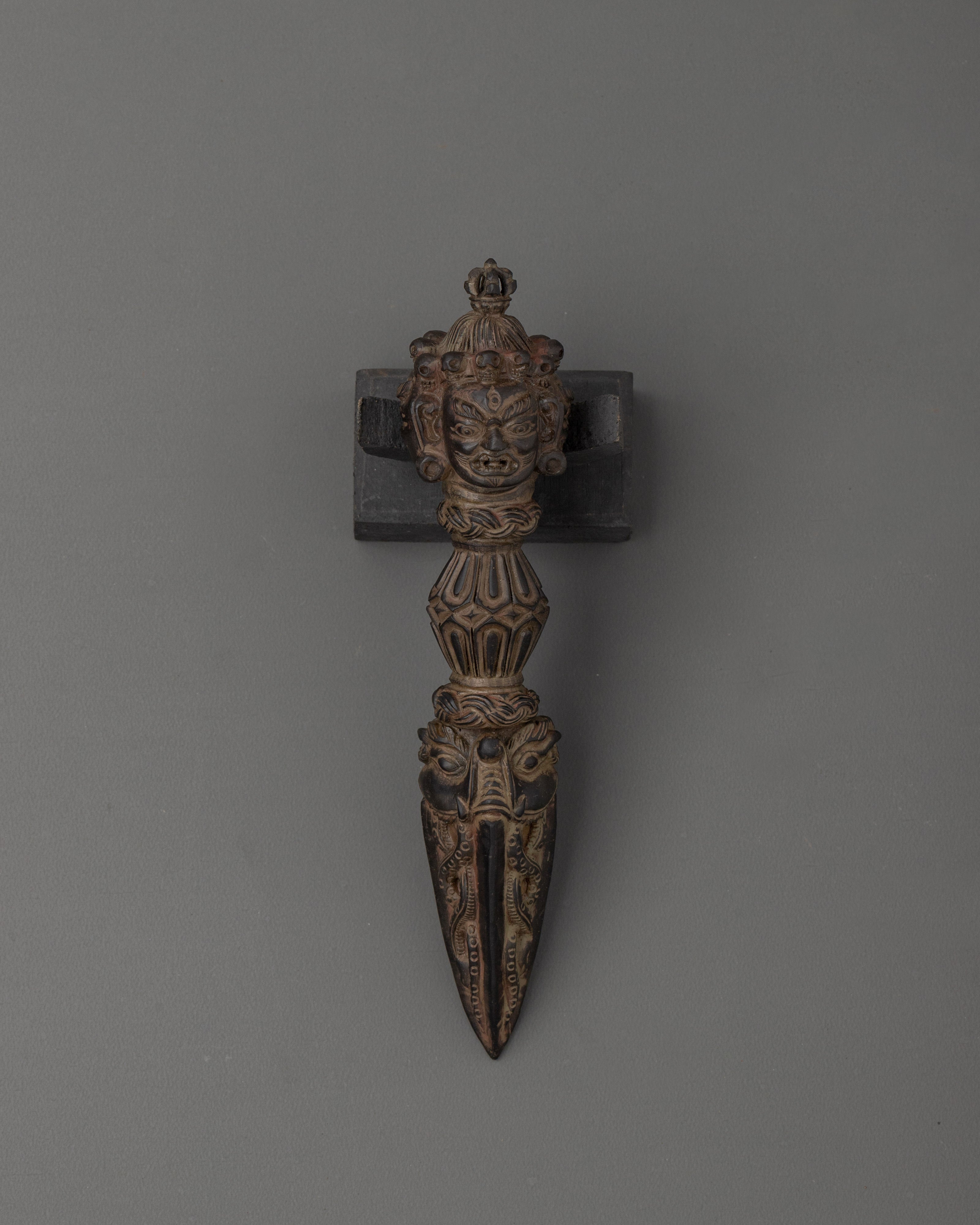 Tibetan Phurba with Stand | Ritual Dagger