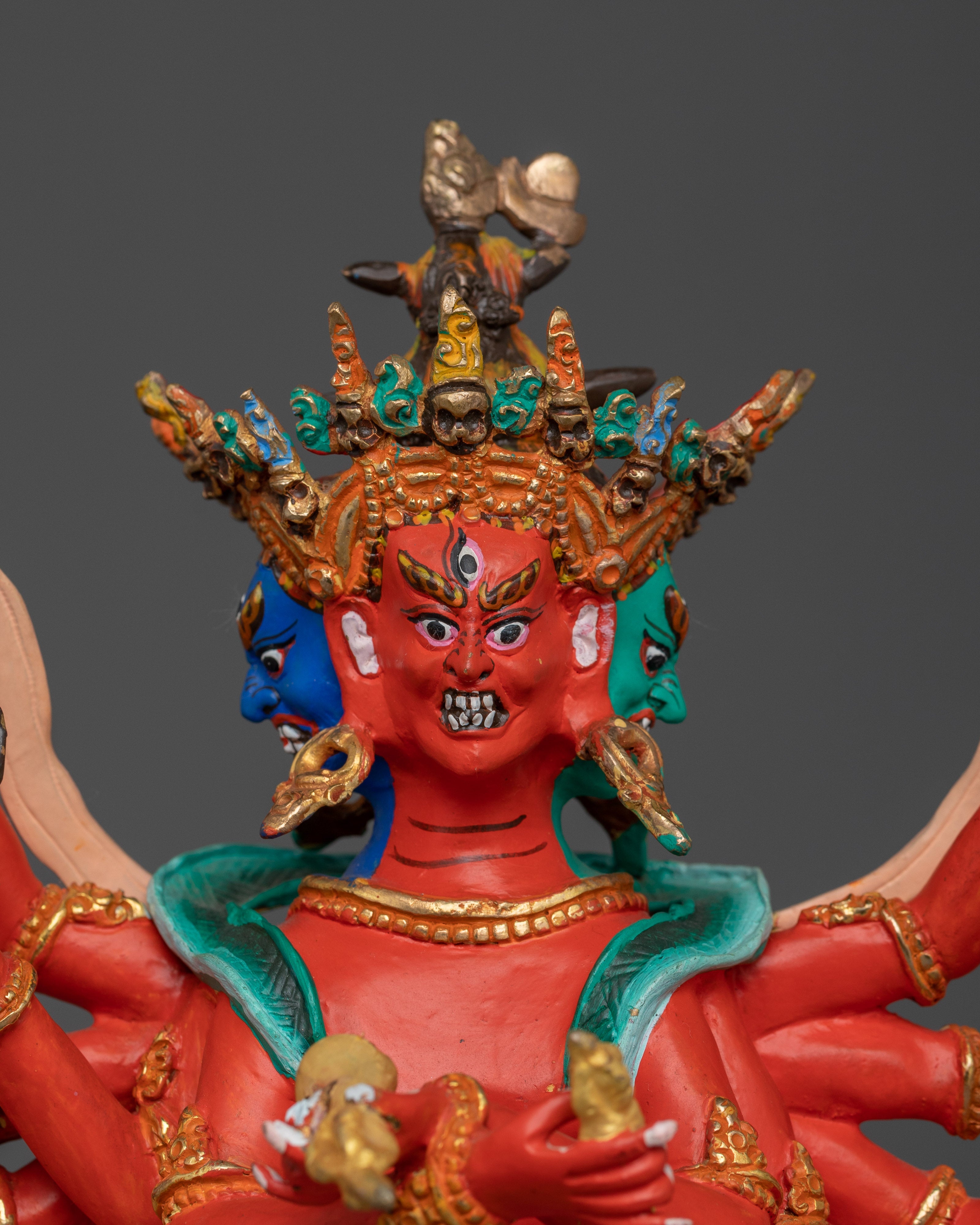 Tibetan Statue of Chakrasamvara | Wheel of Perfect Bliss