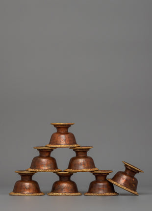 Traditional Tibetan Offering Bowls |  Meditation and  Rituals