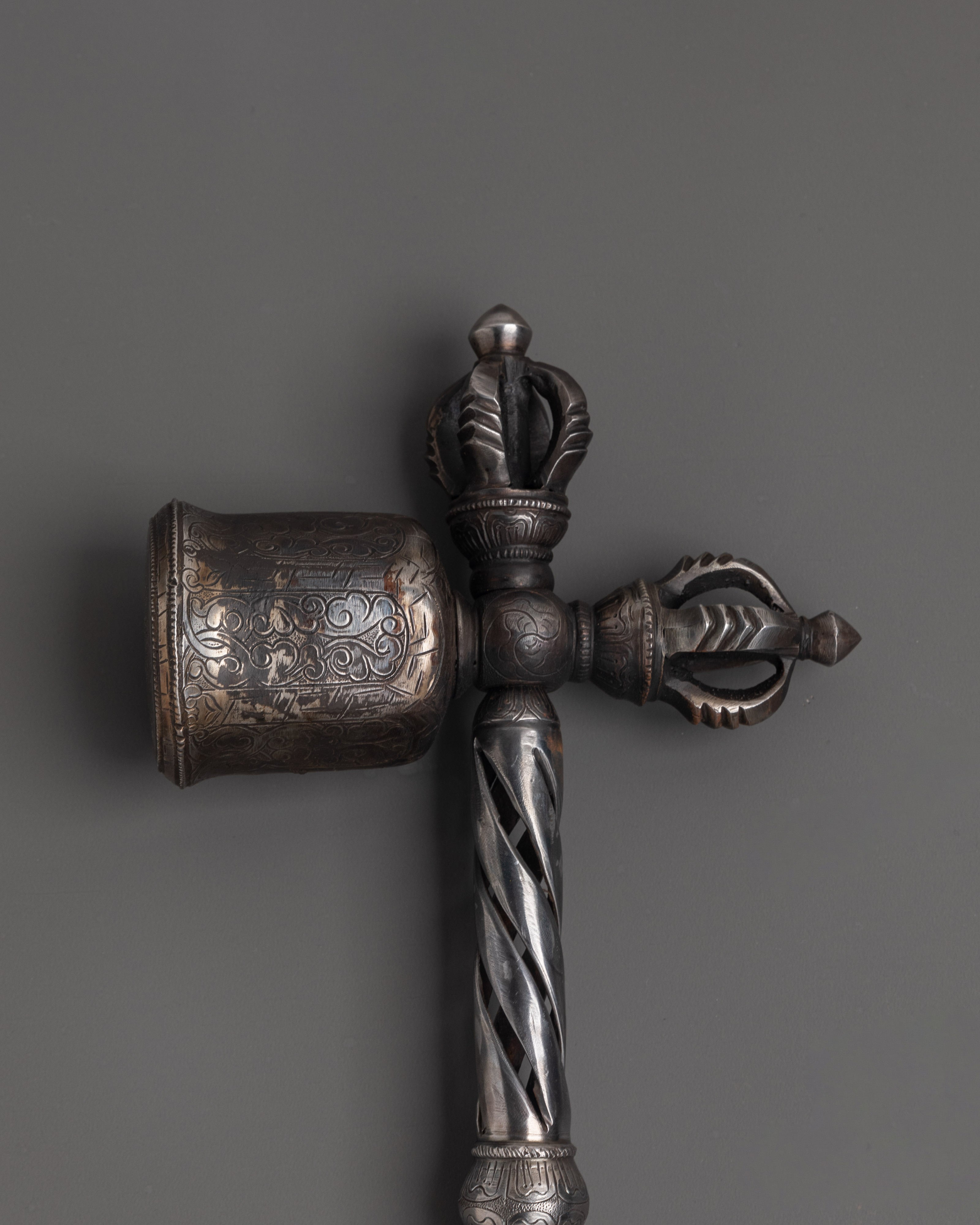 Handcrafted Buddhist Hammer for Rituals | Handcrafted Iron