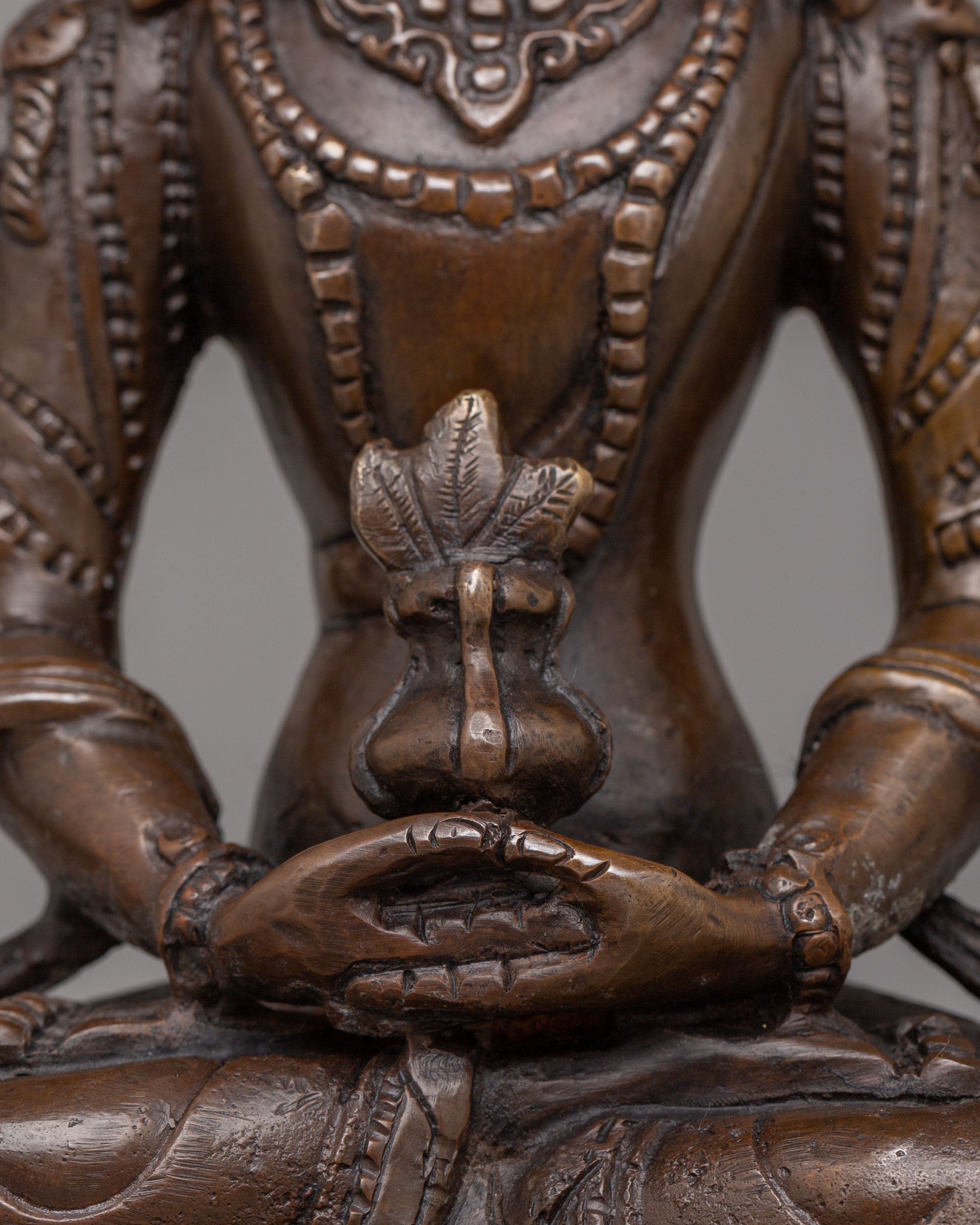 Amitayus Buddha Long Life Statue | Oxidized Copper Body Art