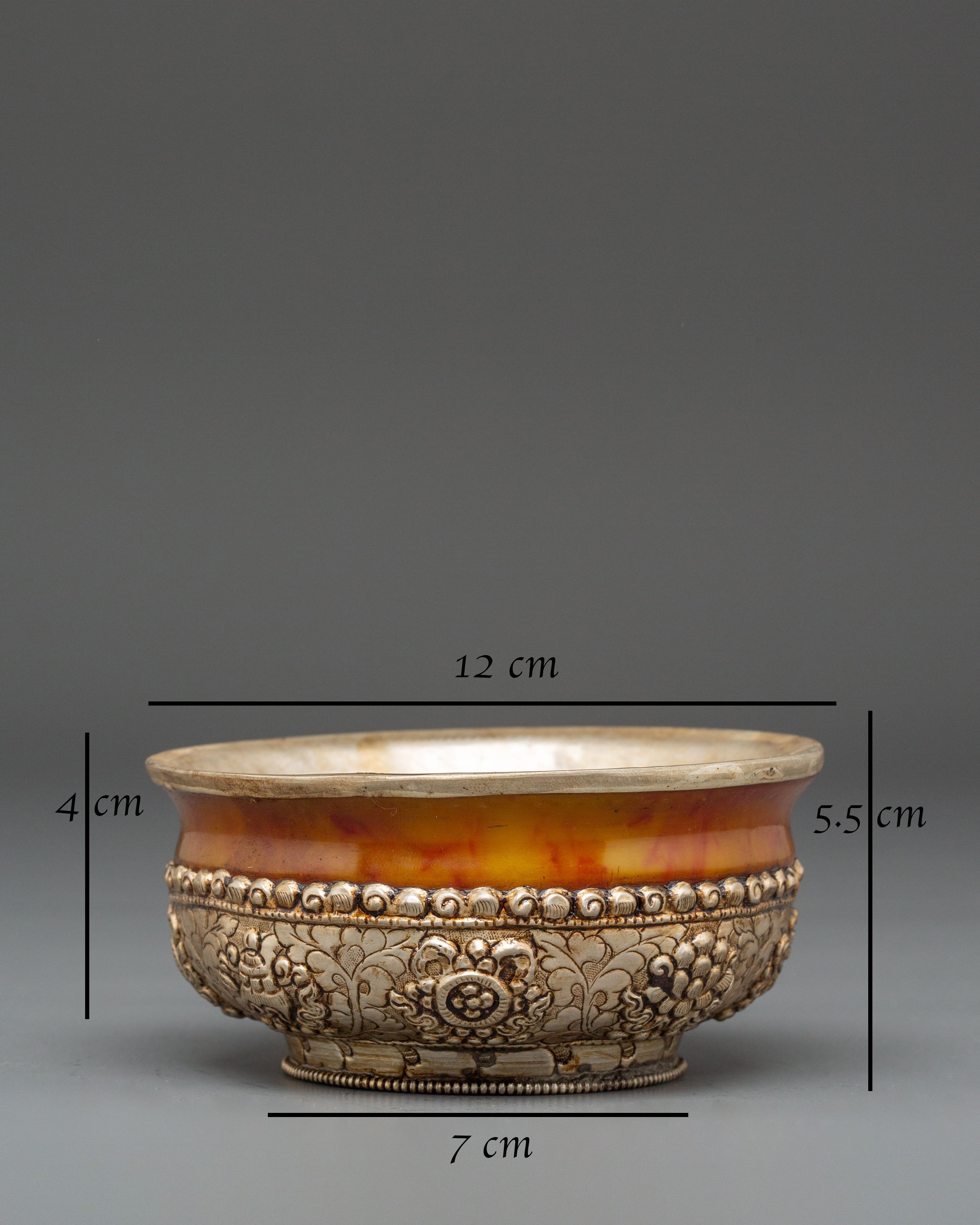 Tibetan Buddhist Offering Bowl | Meditation and Altar Decor