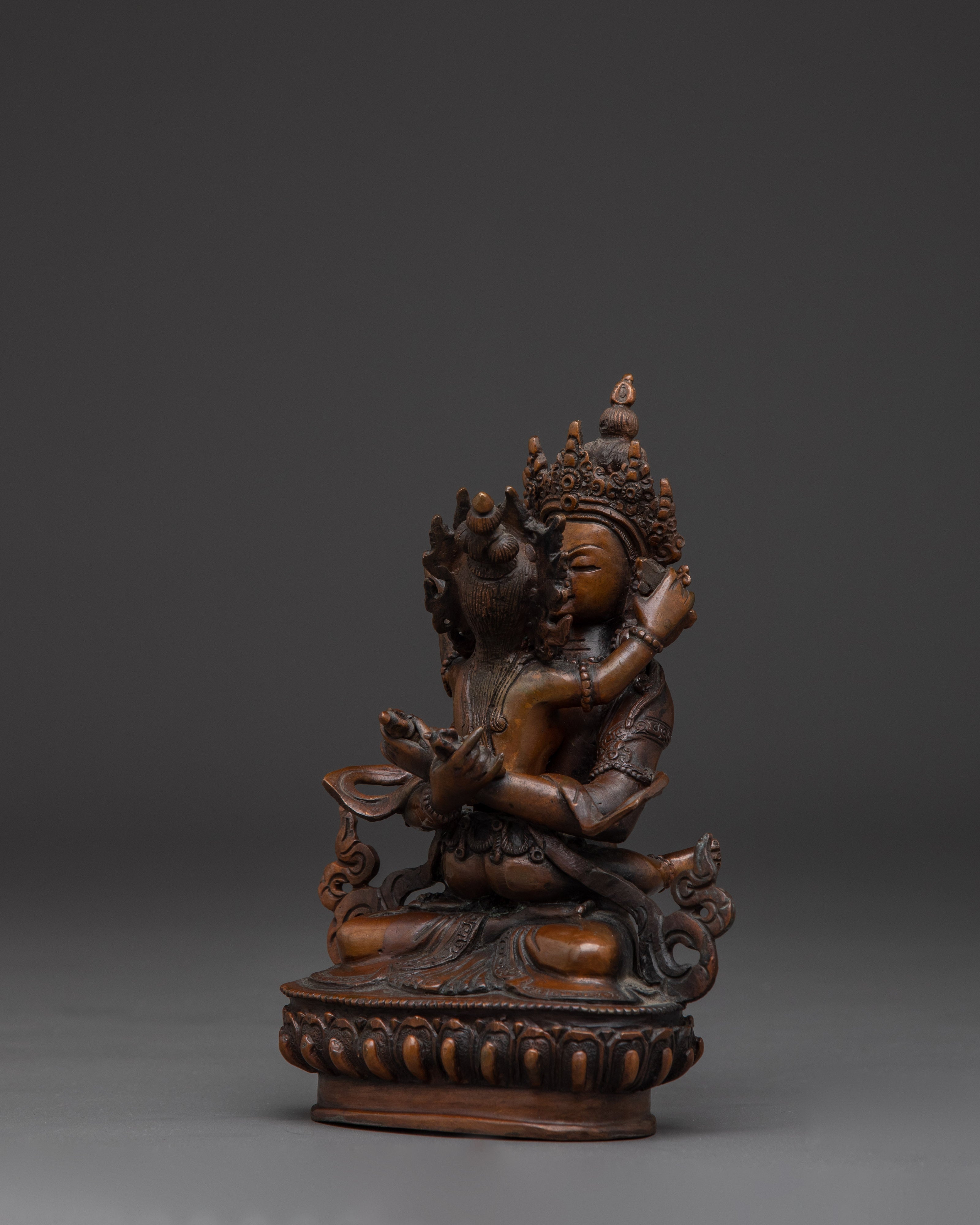 Oxidiized Statue of Primordial Buddha Vajradhara | Union of Wisdom and Compassion