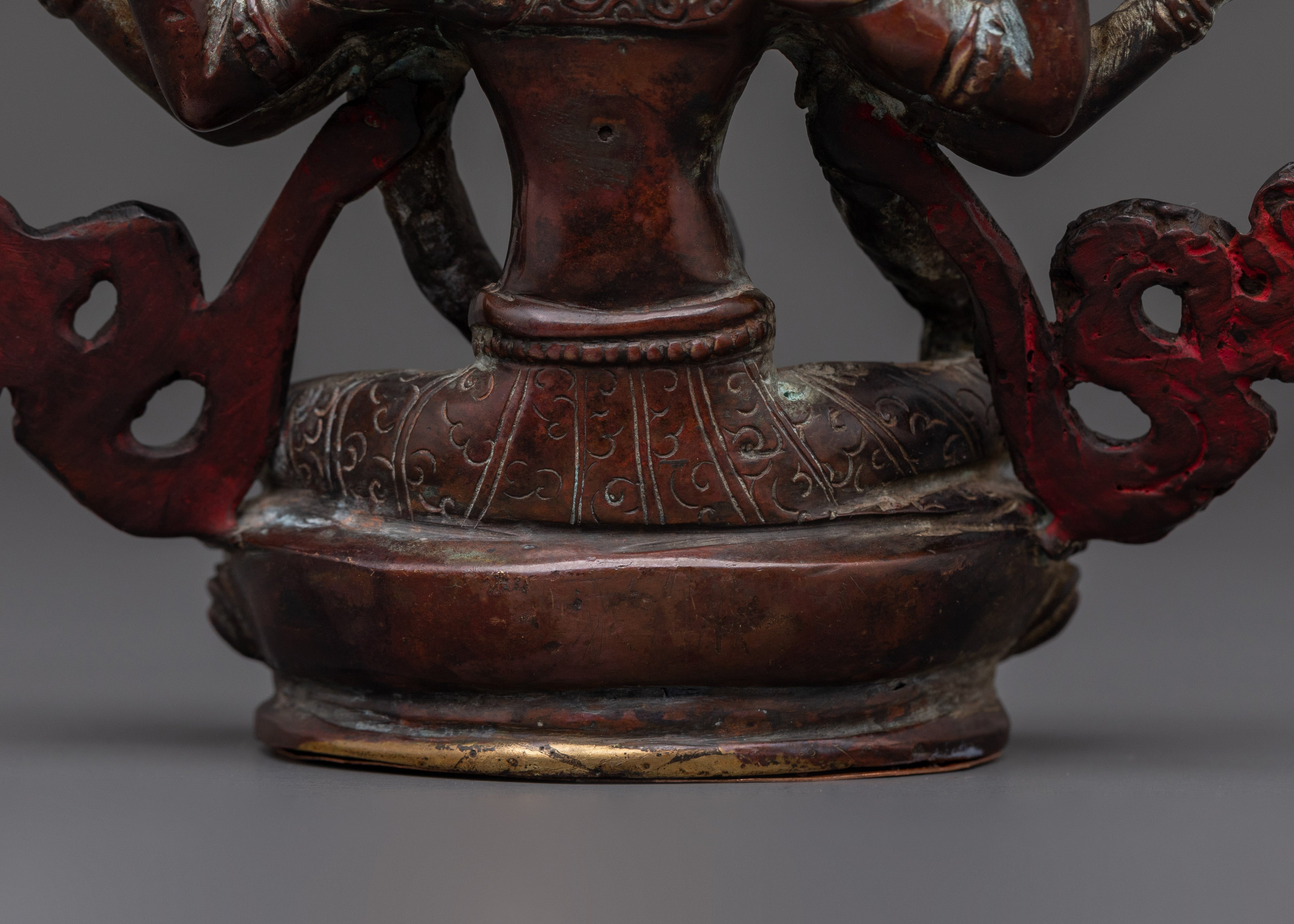 Handcrafted Vasudhara Brass Statue | Sacred Symbol of Buddhist Wealth Blessings