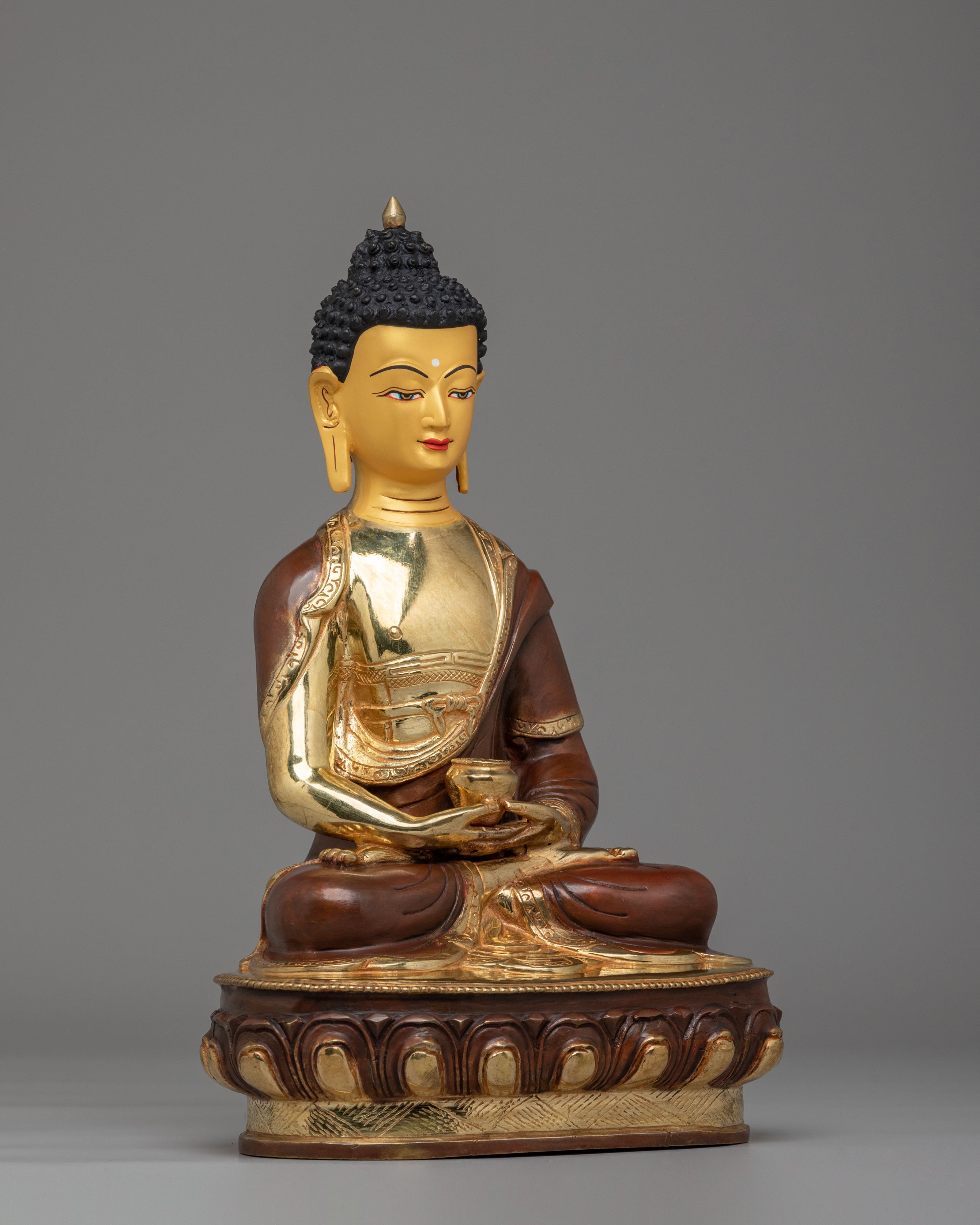 Traditional Amitabha Buddha Sculpture | Tibetan Buddhist Altar Statue
