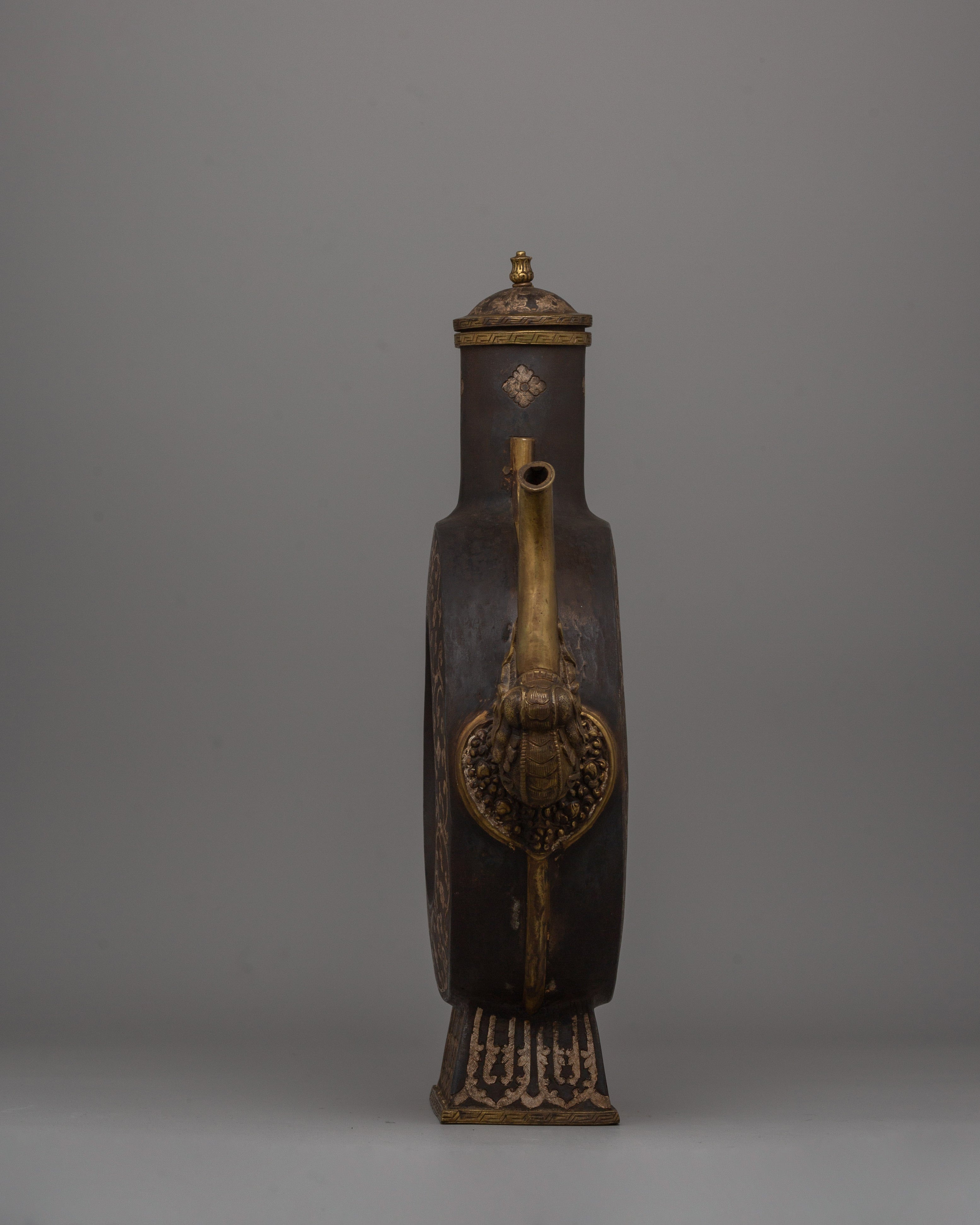 Tibetan Buddhist Beer Pitcher Set | Ritual and Decorative Masterpiece