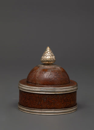 Handcrafted Tibetan Oxidized Copper Rice Pot | For Offerings and Spiritual Ceremonies