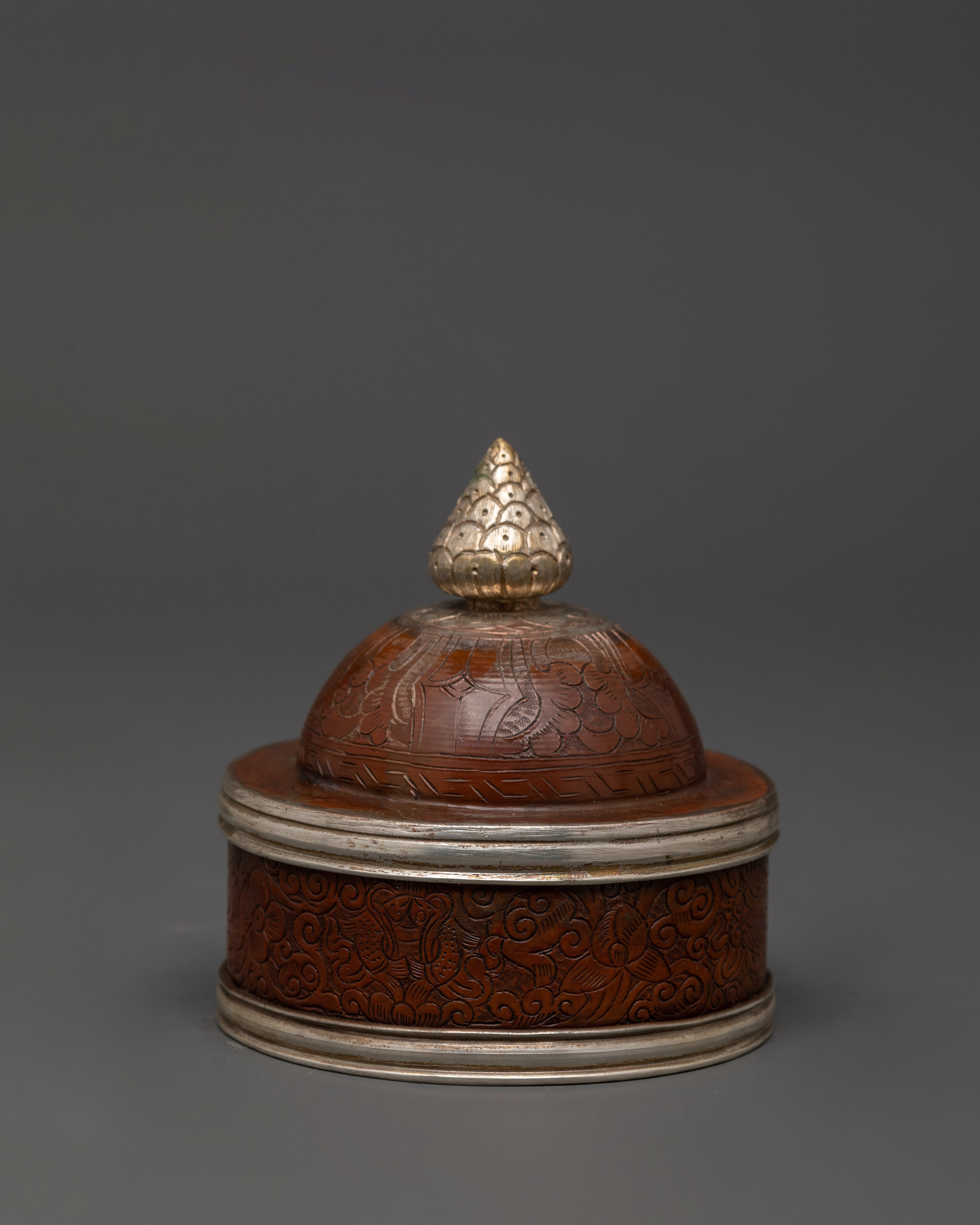 Handcrafted Tibetan Oxidized Copper Rice Pot | For Offerings and Spiritual Ceremonies