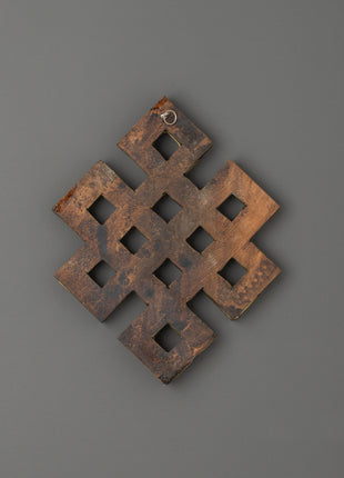 Turquoise Endless Knot Wall Art | Traditional Tibetan Handcrafted Wall Decor