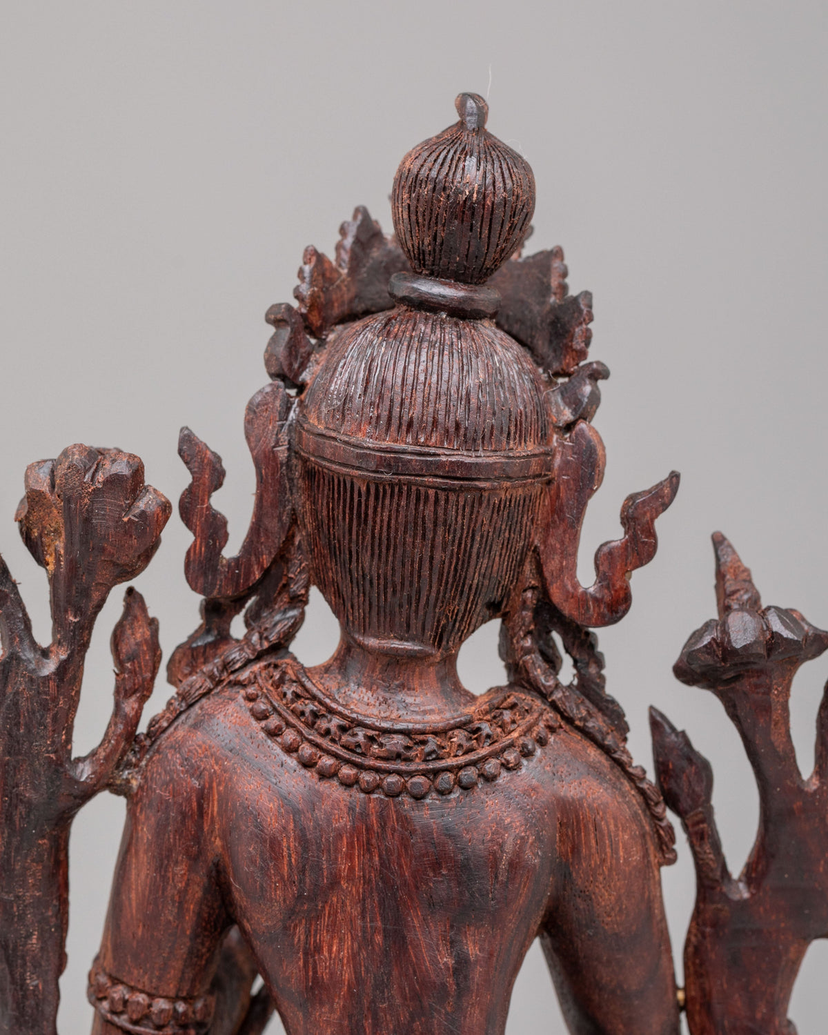 Handcarved Wooden Green Tara Altar Statue | Buddhist Goddess of Compassion