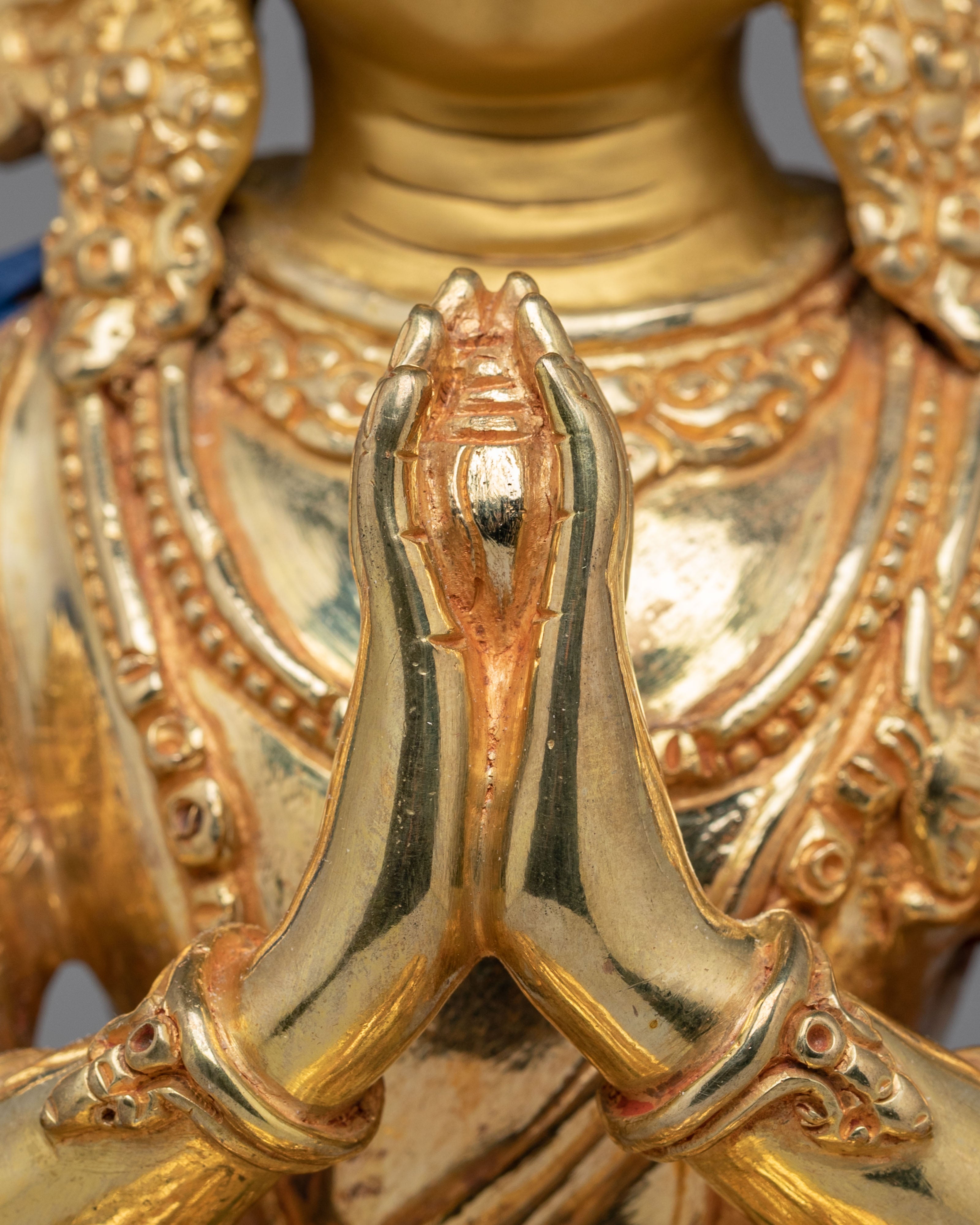 Himalayan Chenrezig Figurine | Traditional Tibetan Avalokiteshvara Statue