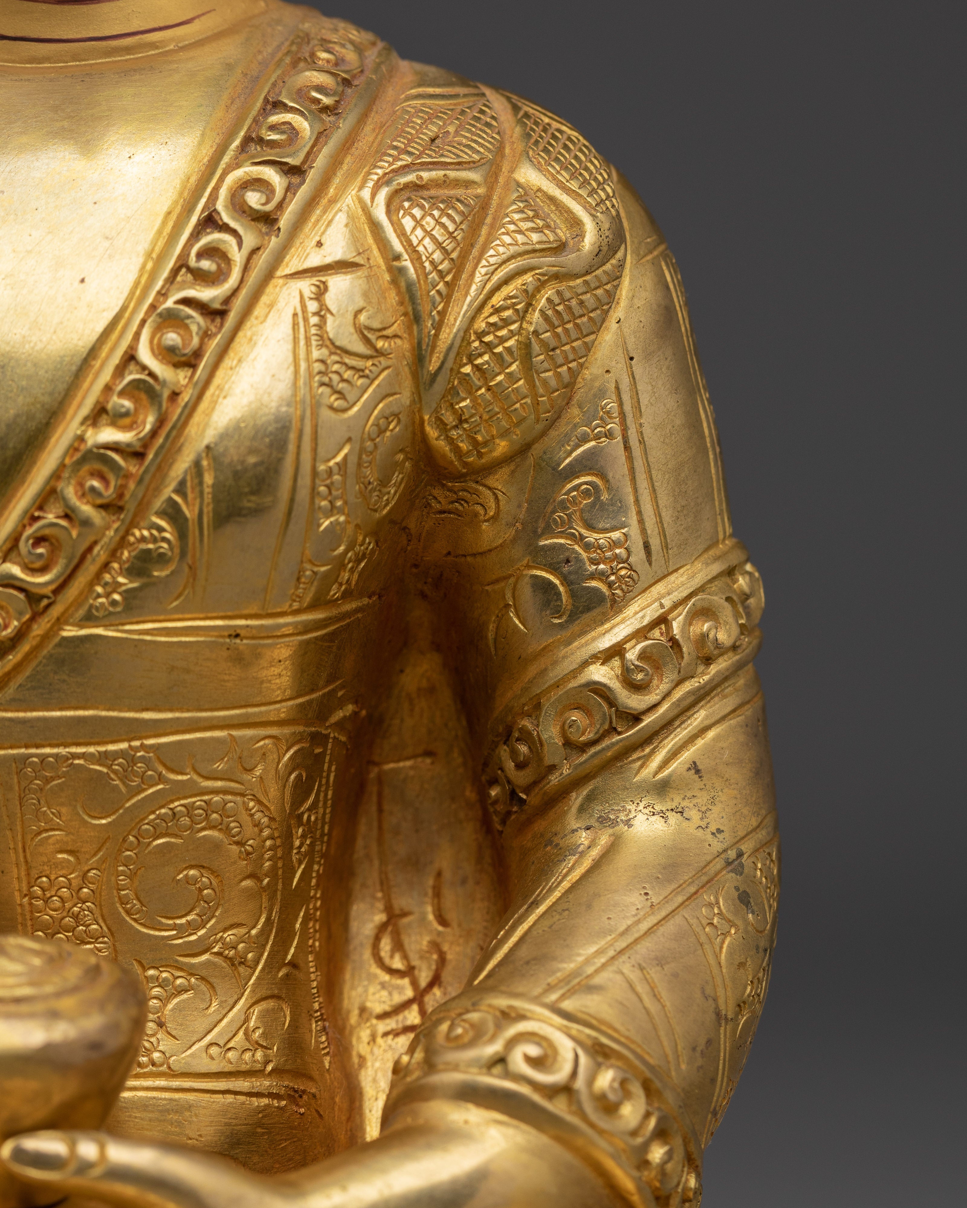 Handmade Shakyamuni Buddha The Enlightened One | Traditionally 24K Gold Gilded Statue