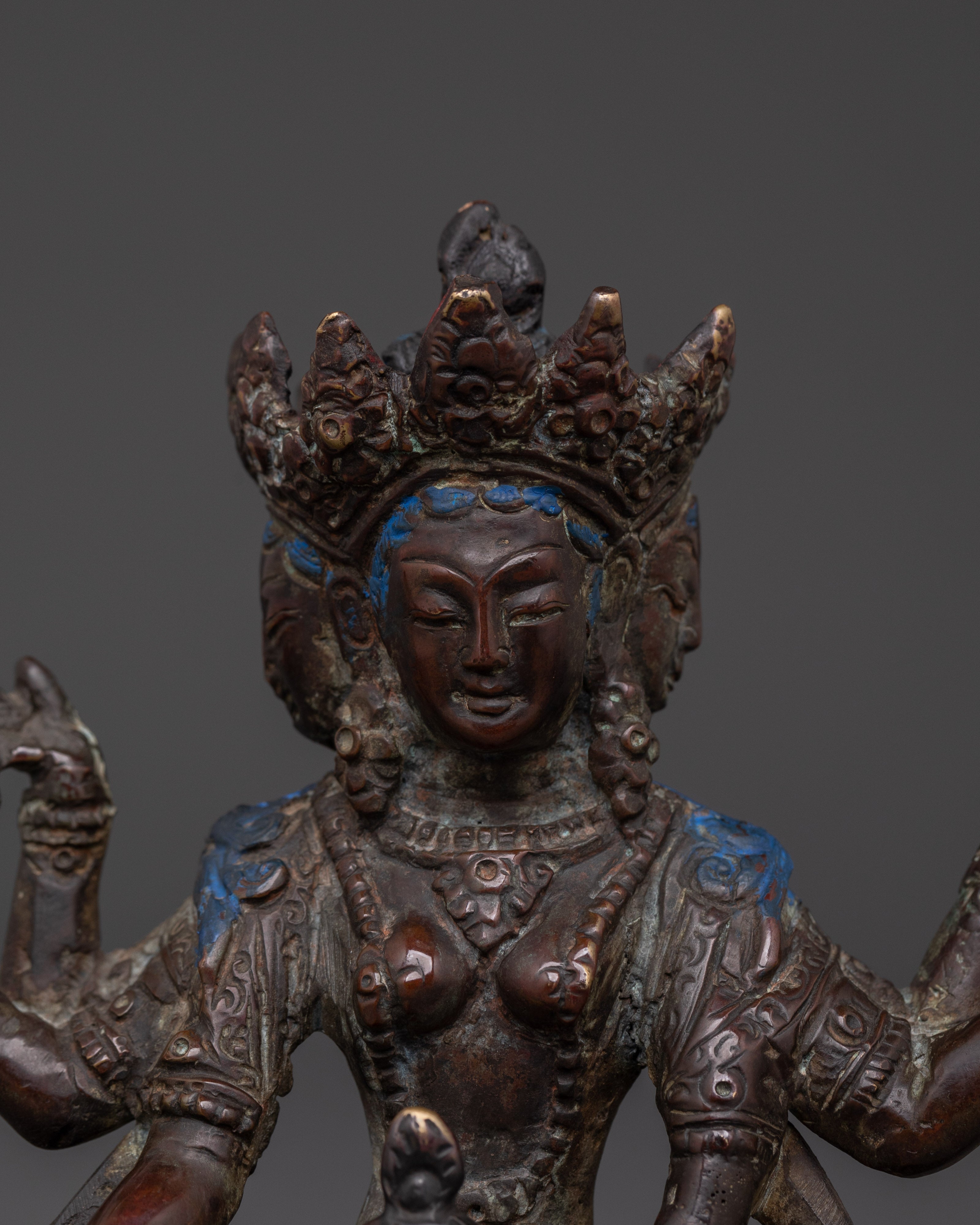 Handcrafted Vasudhara Brass Statue | Sacred Symbol of Buddhist Wealth Blessings