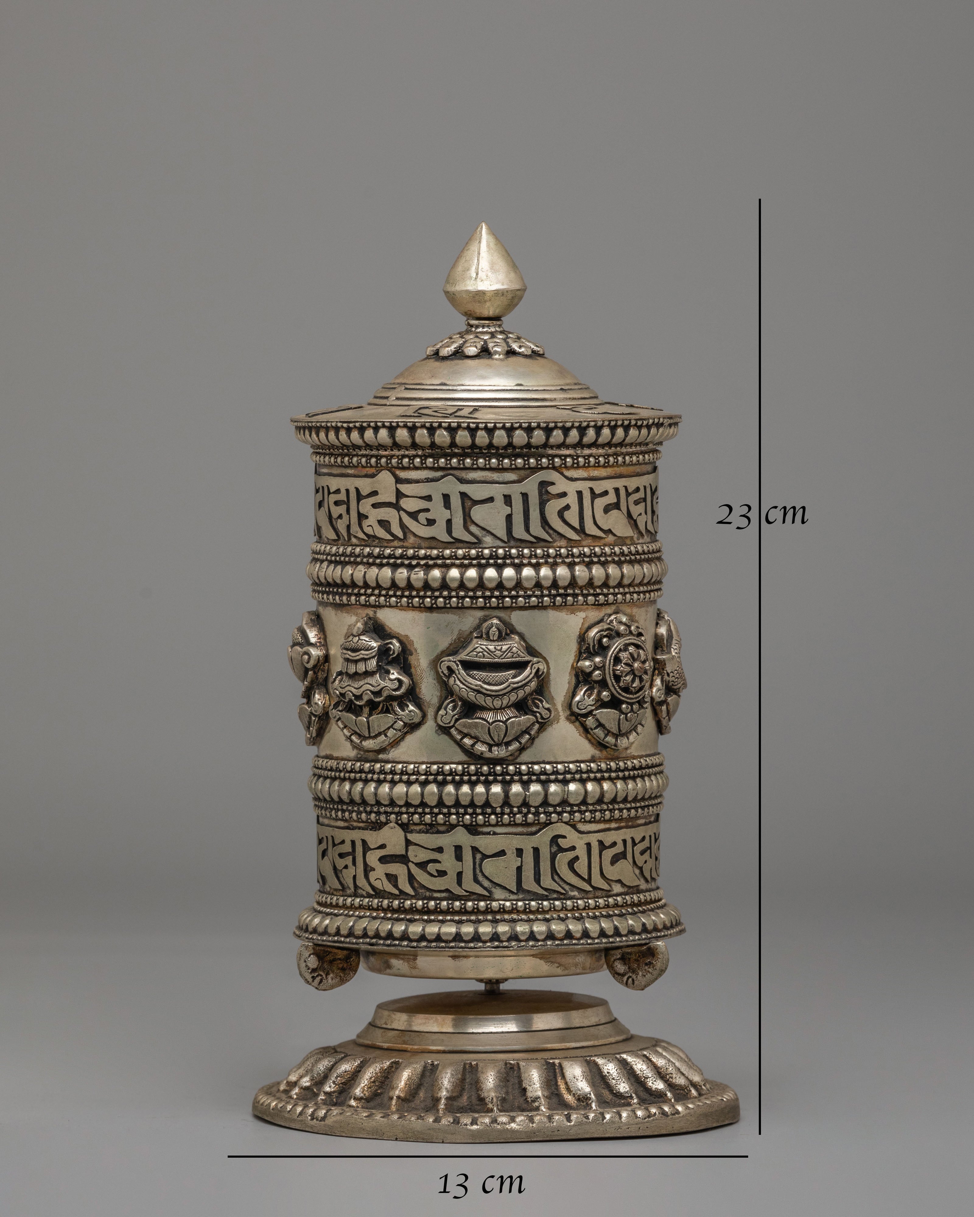 Tibetan Ritual Prayer Wheel | Perfect for Meditation and Spiritual Practices