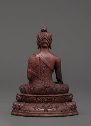 Shakyamuni Buddha Oxidized Statue | Handcrafted Spiritual Decor