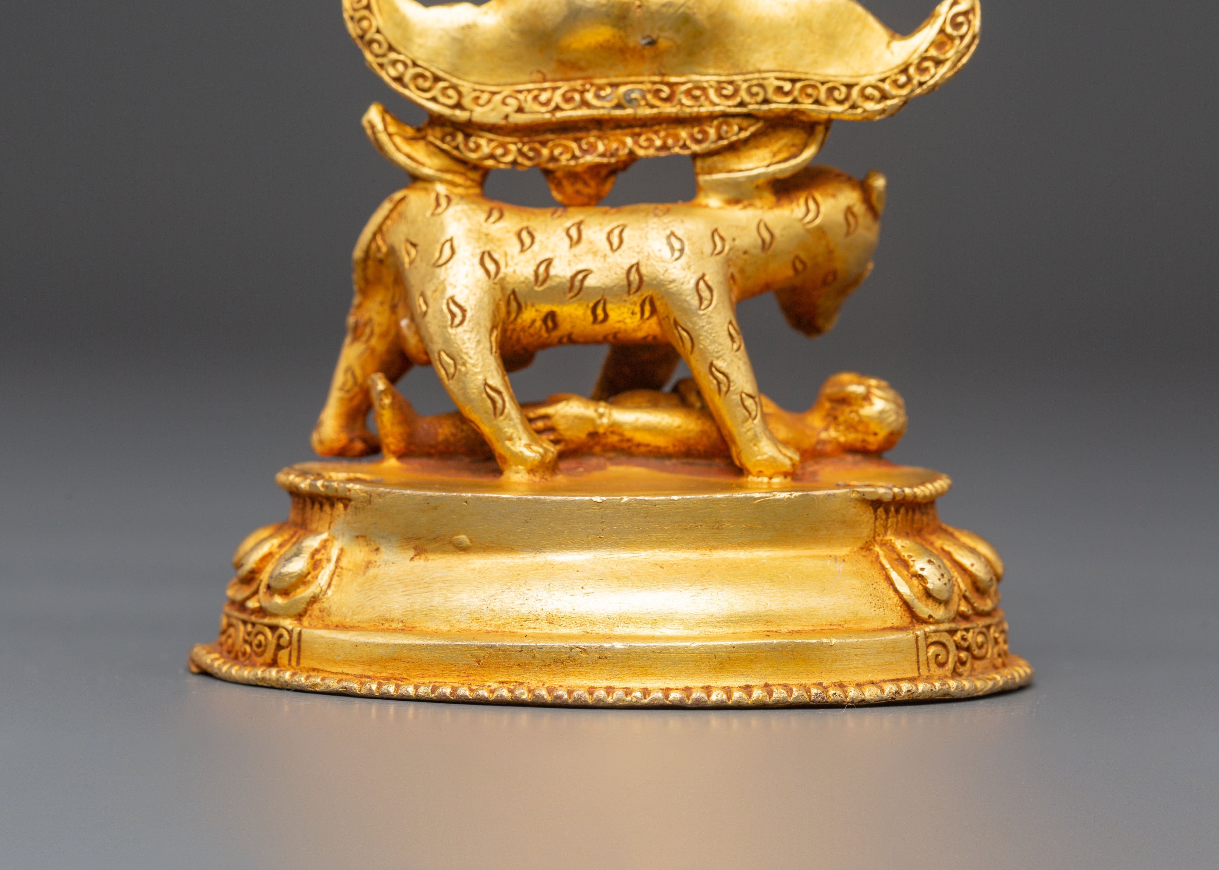 Golden Dorje Drolo Statue | Fierce Protector of the Dharma