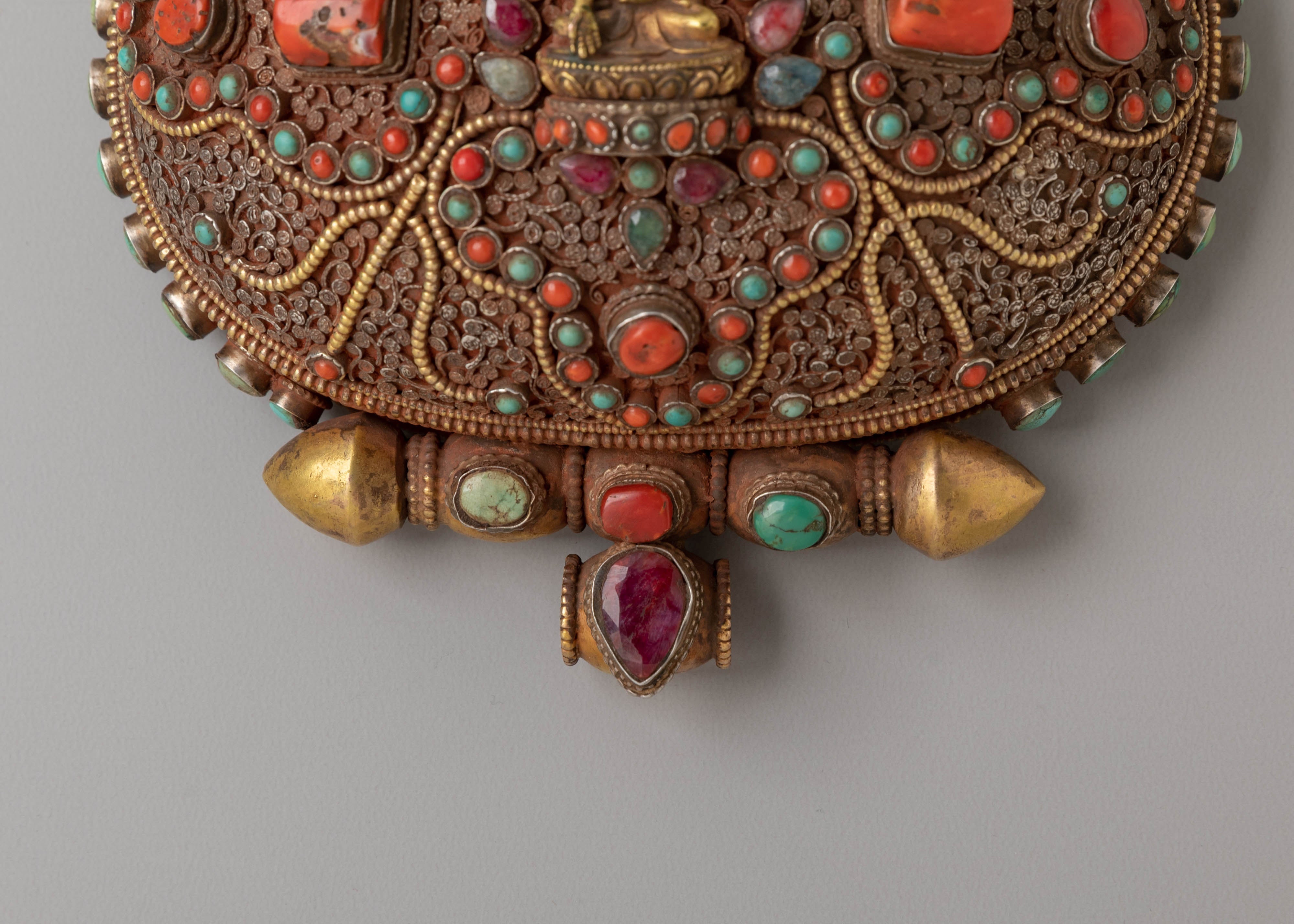 Handcrafted Ratnasambhava Ghau Box | Unique Spiritual Ghau Box