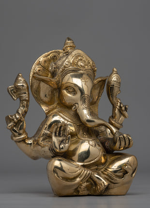 Elegant Ganpati Sculpture for Spiritual Decor and Blessings | Meditation Altar Ganpati Sculpture