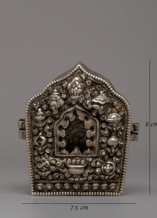 Buddhist Tibetan Prayer Box | Authentic Ghau for Rituals, Meditation, and Protection