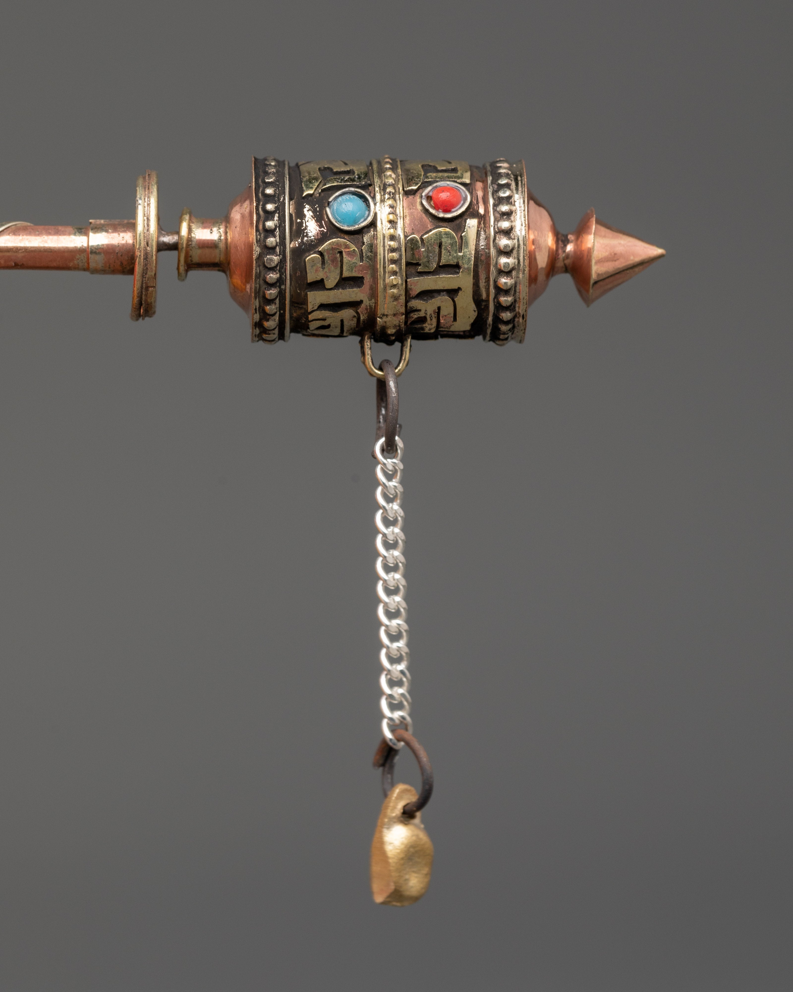 Prayer Wheel Spiritual Mindfulness Tool | Buddhist Mantra Wheel for Meditation and Rituals