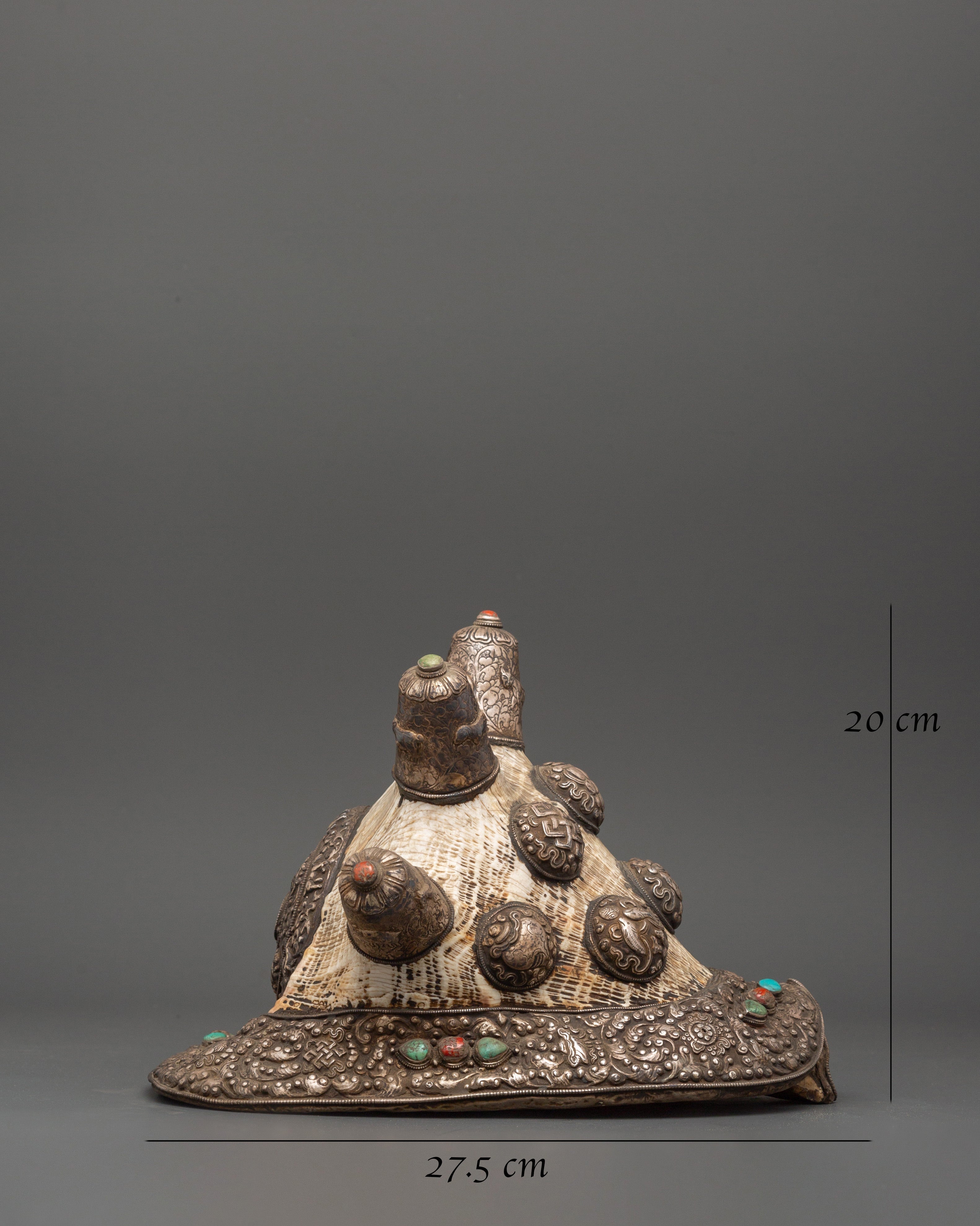 Conch Shell with 8 Auspicious Symbols | Sacred Tibetan Ritual Tool