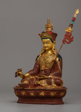 Tibetan Master Padmasambhava Statue | Sculpture for Spiritual Shrine & Altars