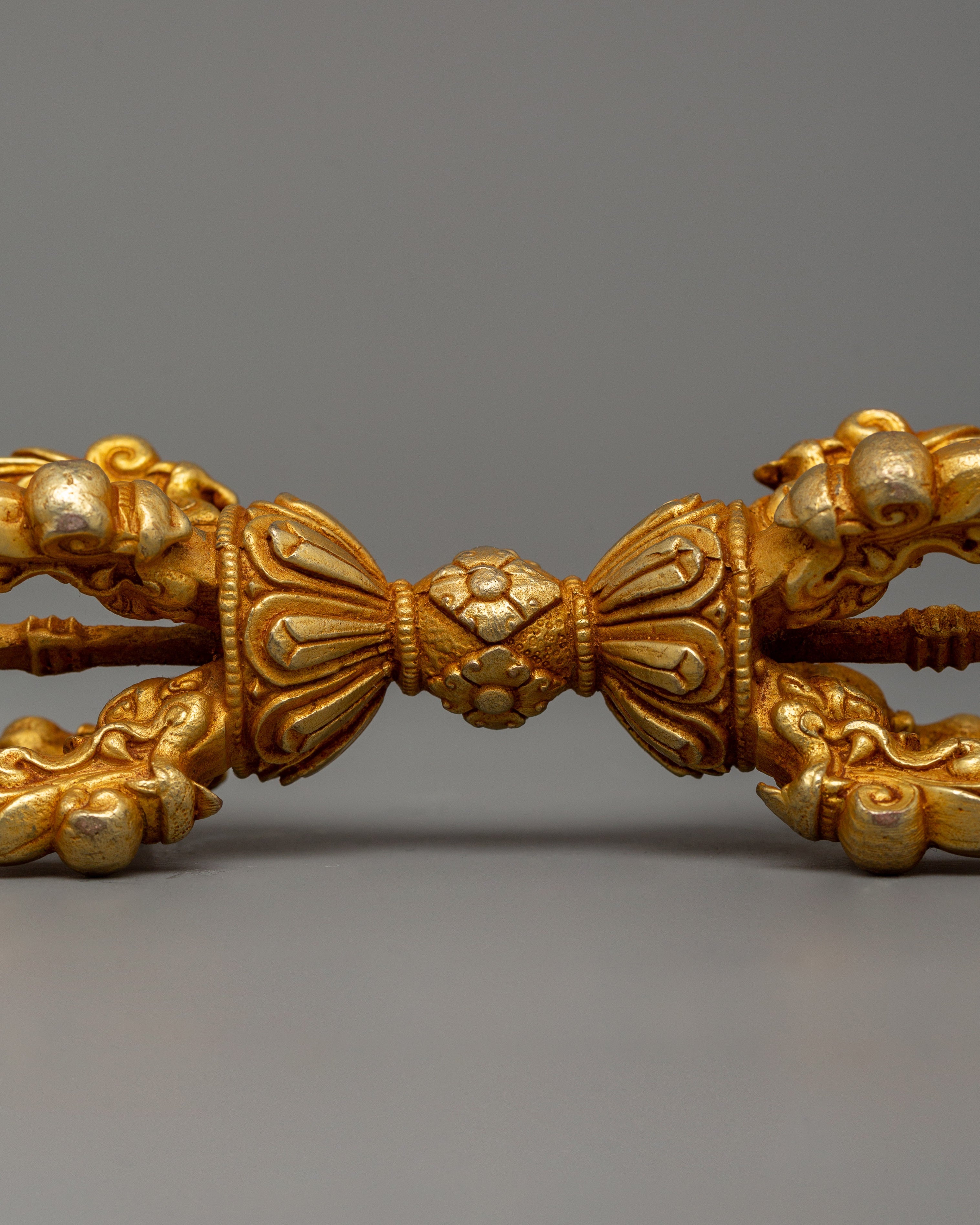 Gold-Plated Vajra Dorje | Tibetan Buddhist Ritual Tool