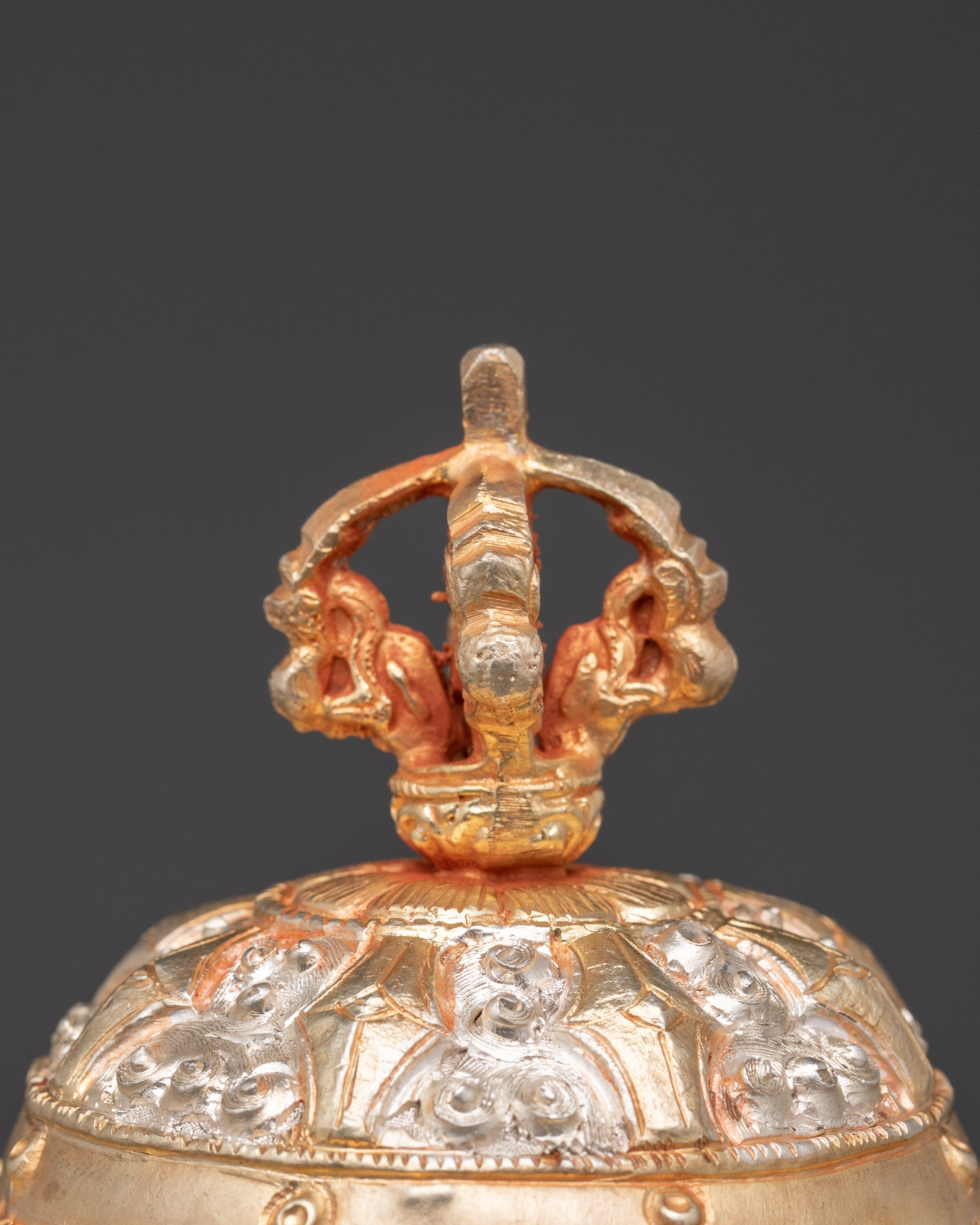 Traditional Handmade Tibetan Rice Pot | Copper with Gold & Silver Plating