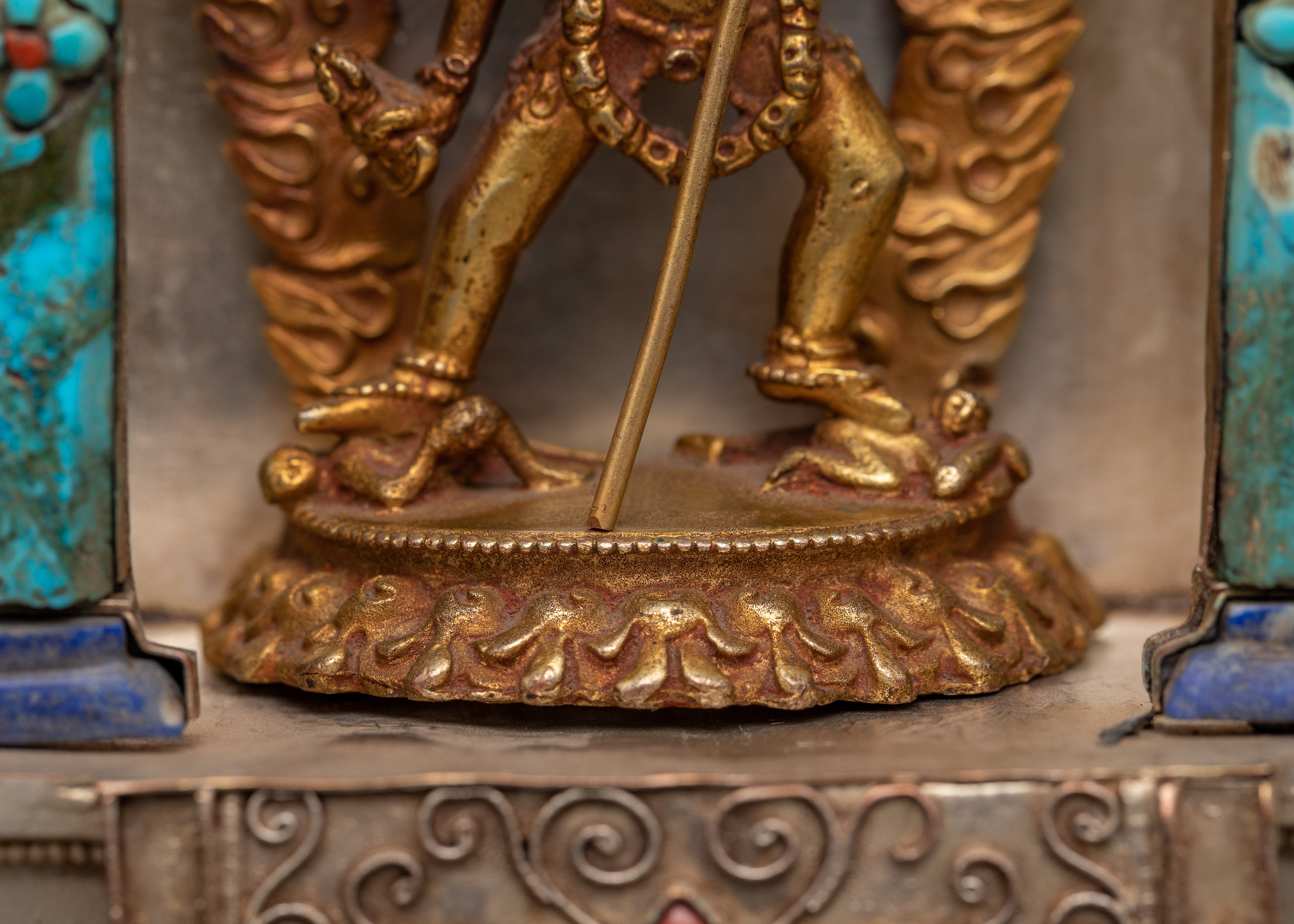 Ghau box with Vajrayogini | Tibetan Buddhist Shrine