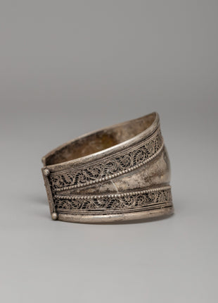White Metal Filigree Tribal Bracelet | Perfect Jewelry Present